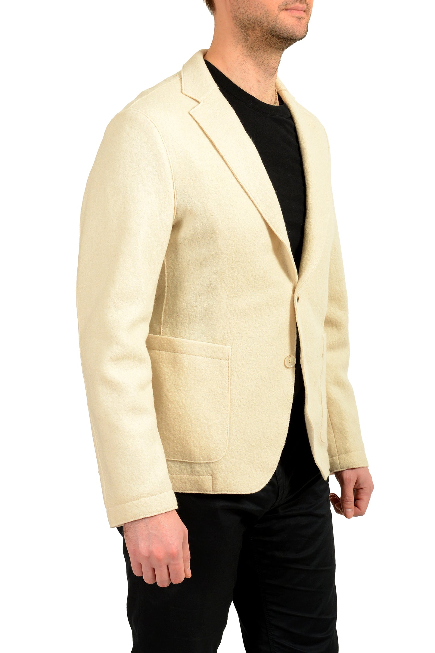 Hugo Boss Men's "C-Hanry-J-RC-234" Slim Fit Ivory 100% Wool Blazer US 38R IT 48R