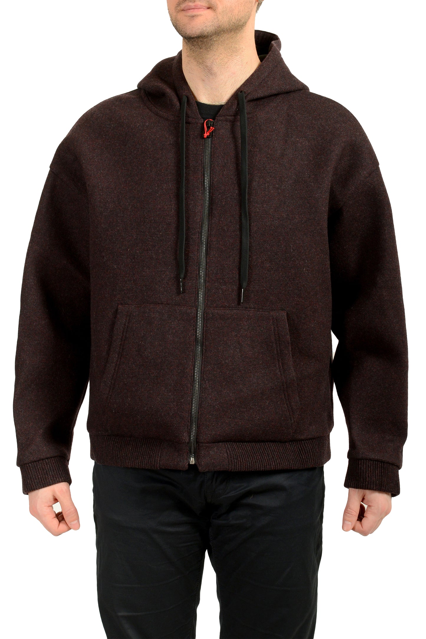 Hugo Boss "Hootailored244X_ALL" Modern Fit Wool Hooded Jacket US M IT 50