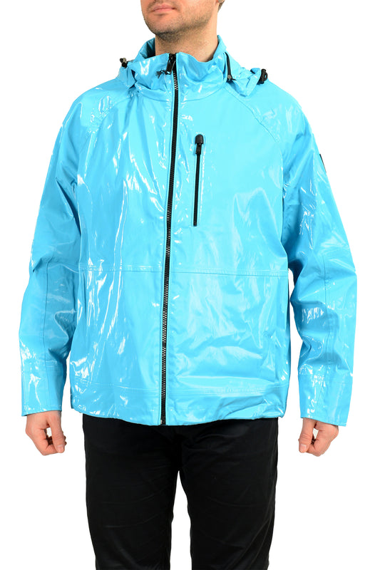 Hugo Boss "Castion" Aqua Blue Water Repellent Rain Jacket US 38R IT 48R