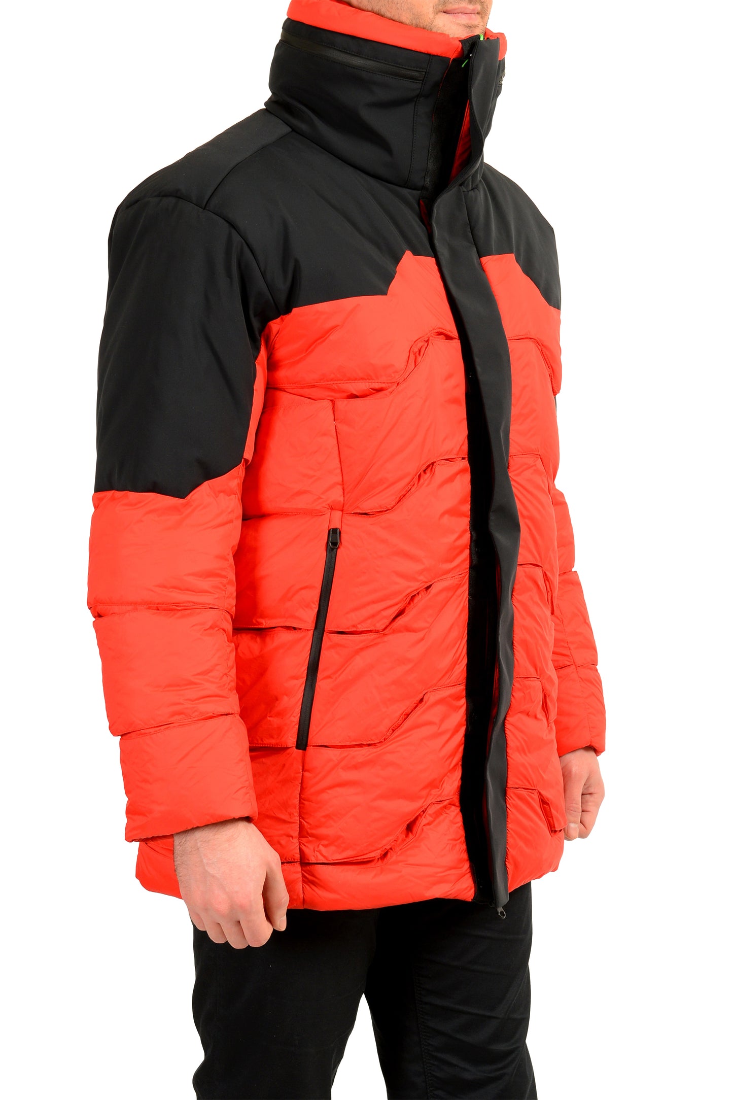 Hugo Boss "J-Stuart" Red Down Hooded Snowdome Parka Jacket Coat US M IT 50