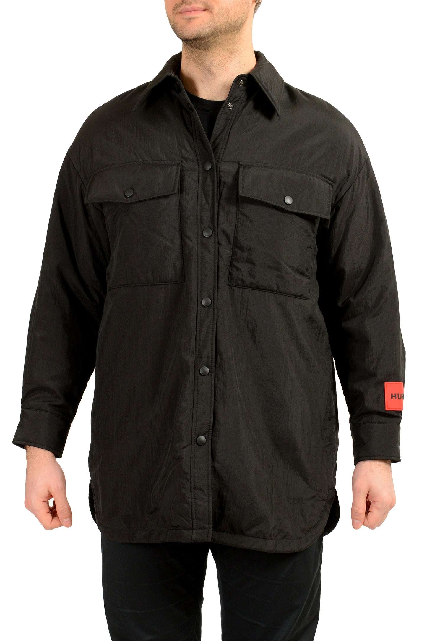 Hugo Boss "Fabrica-1" Black Insulated Windbreaker Jacket US S IT 48