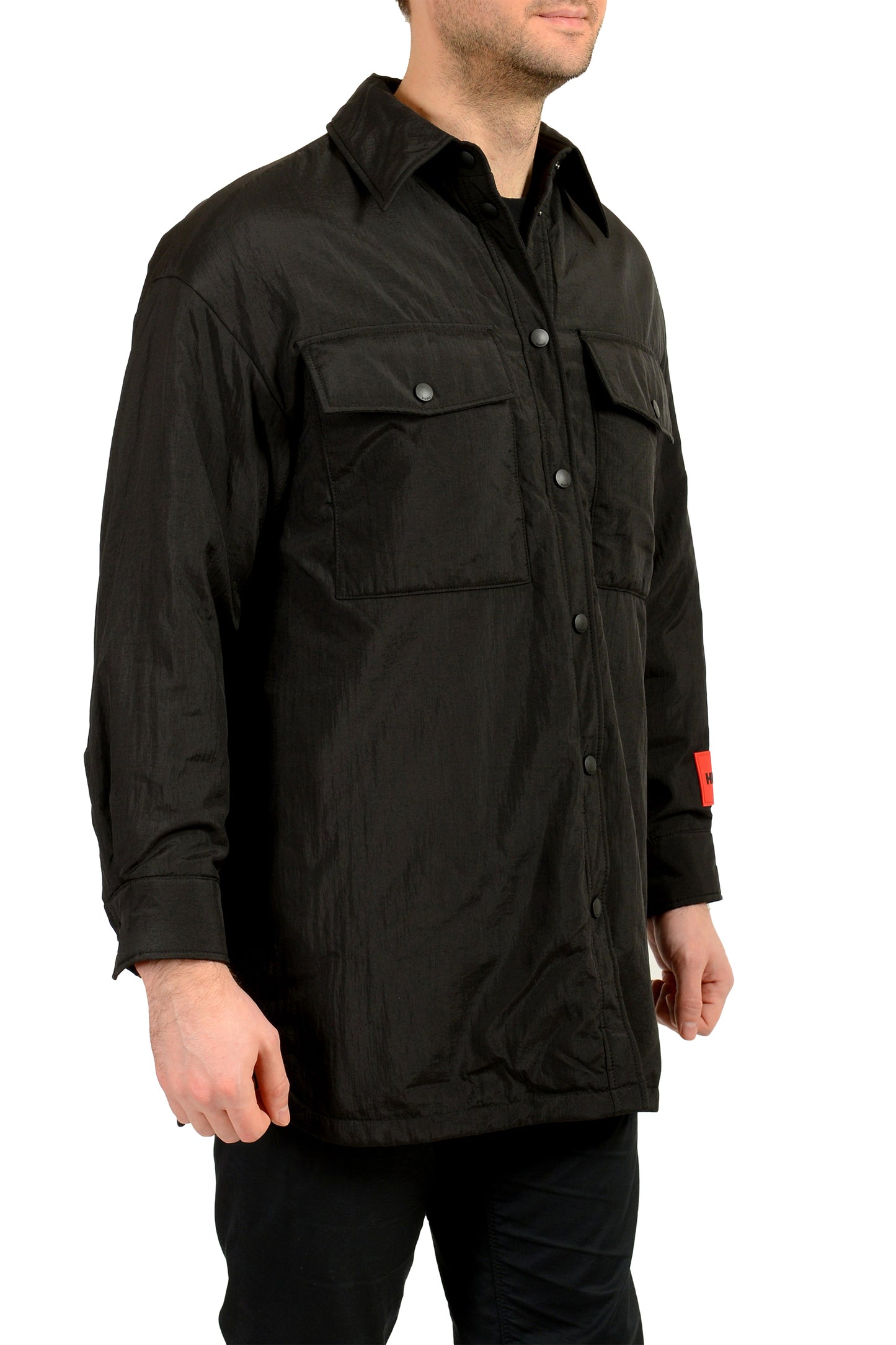 Hugo Boss "Fabrica-1" Black Insulated Windbreaker Jacket US S IT 48