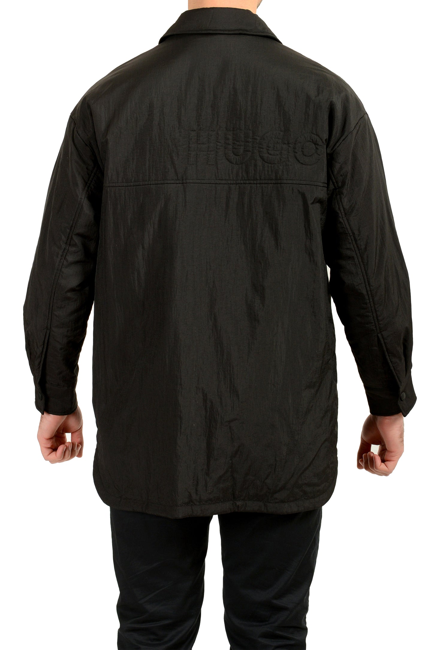 Hugo Boss "Fabrica-1" Black Insulated Windbreaker Jacket US S IT 48