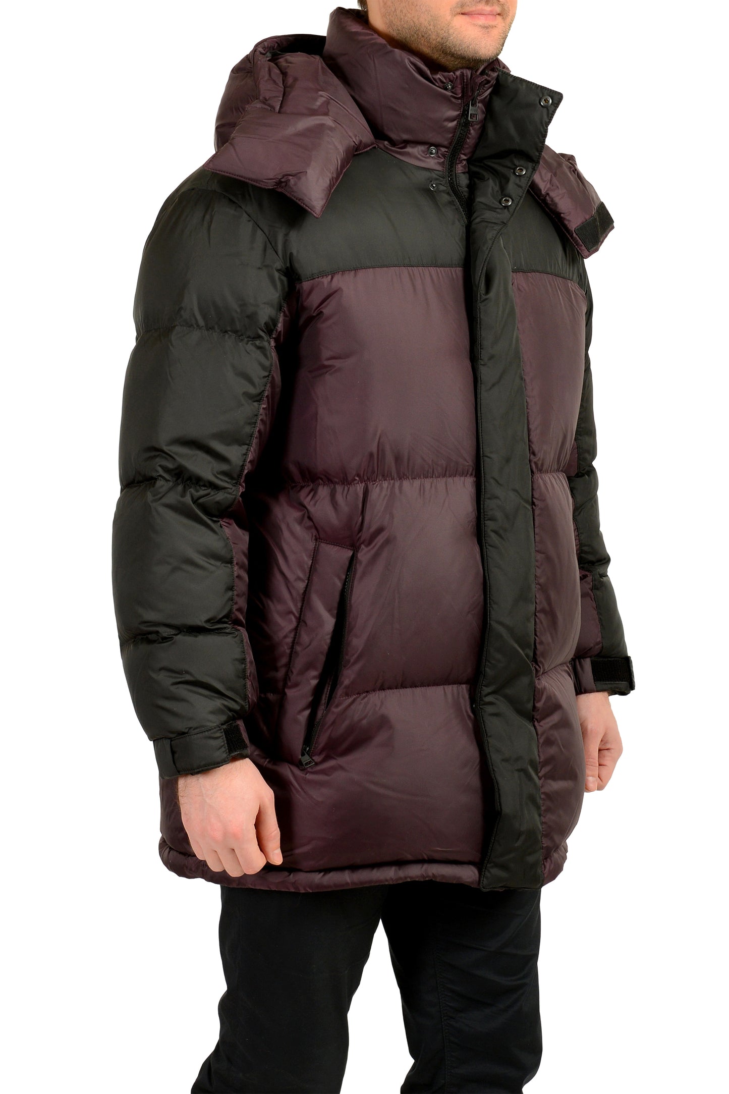 Hugo Boss "Melmus2341" Purple Down Hooded Parka Jacket Coat US M IT 50