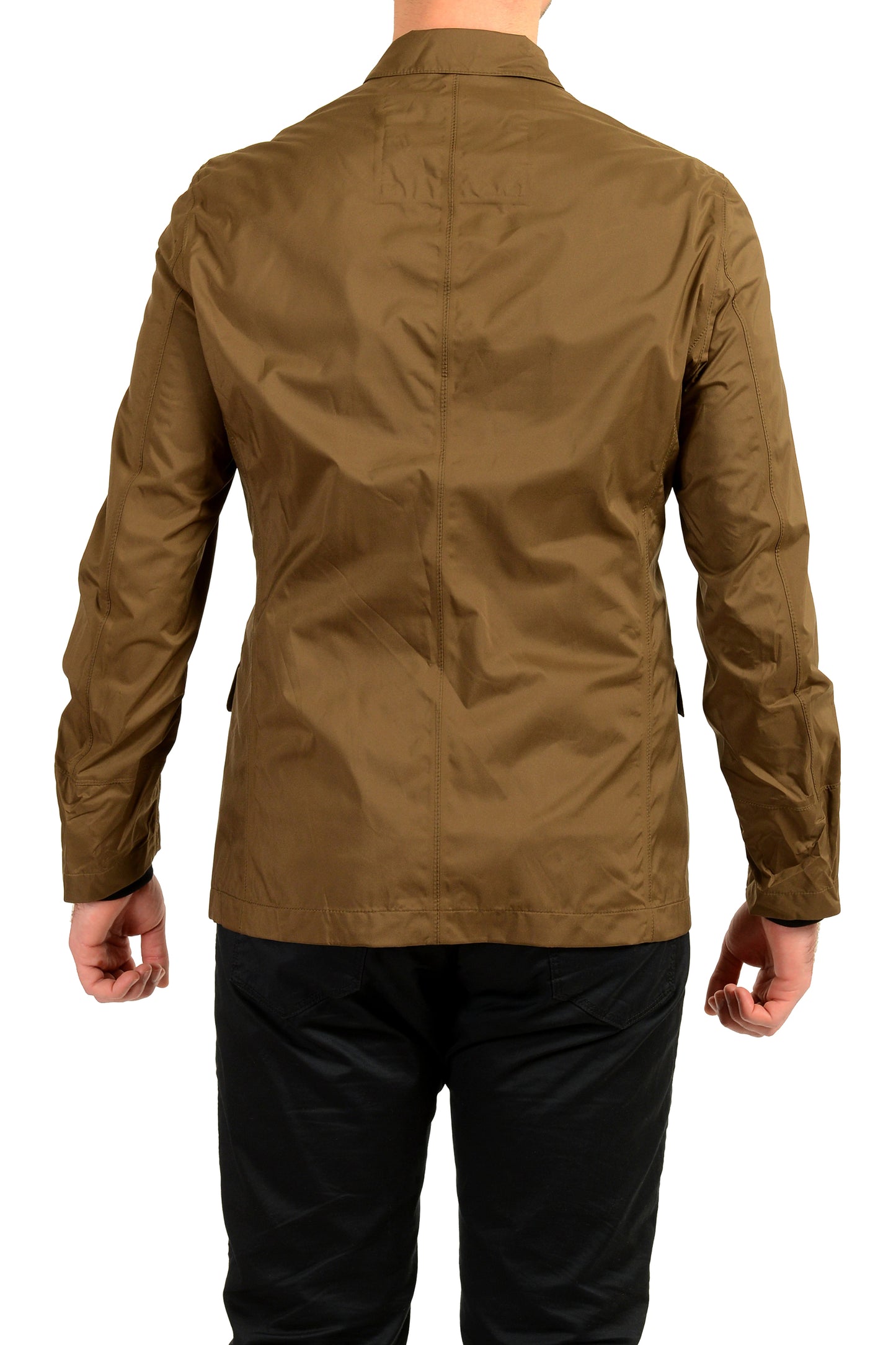 Hugo Boss "P-Hanry-Tape-233F" Slim Fit Olive Windbreaker Jacket US 38R IT 48R