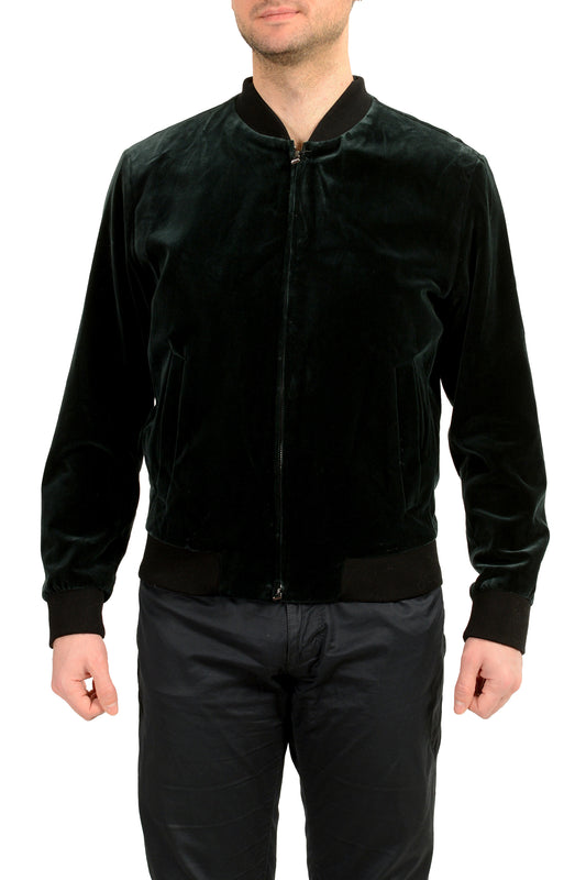 Hugo Boss "C-Hanry-BMB-244" Slim Fit Velour Full Zip Bomber Jacket US 38R IT 48R