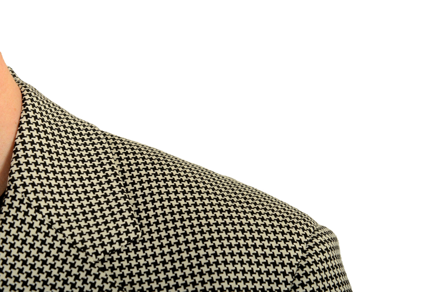 Versace Men's Houndstooth Print Wool Two Button Blazer US 44 IT 54