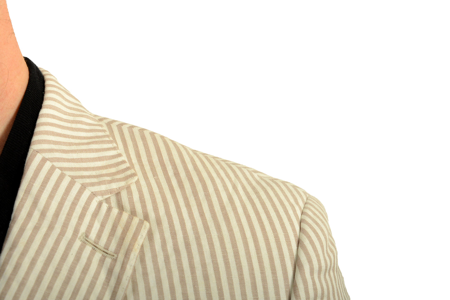 Hugo Boss Men's "Janson3" Striped Linen Wool Two Button Blazer US 38R IT 48R