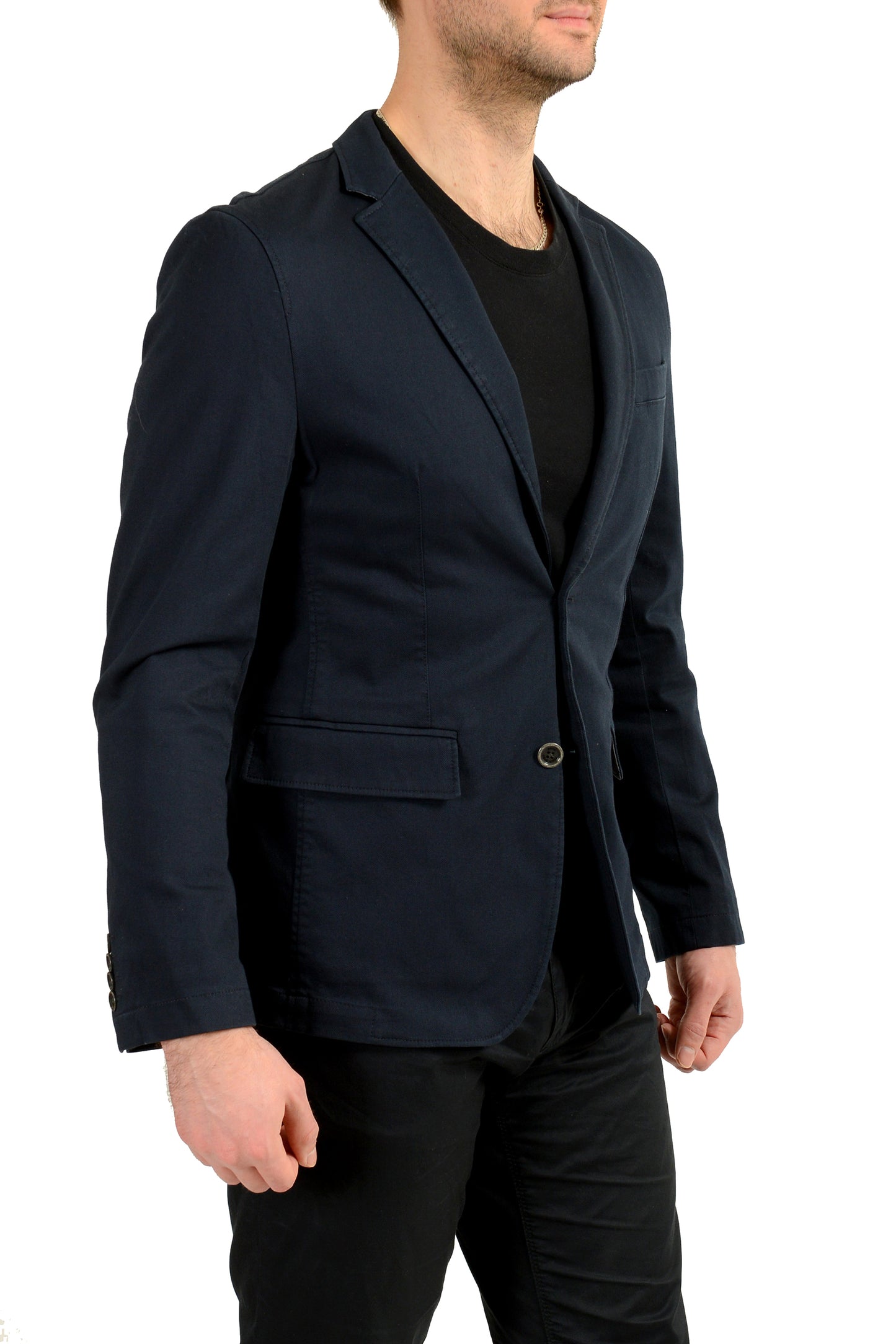 Hugo Boss Men's "Narvik7-W-WS" Navy Blue Two Button Blazer US 38R IT 48R
