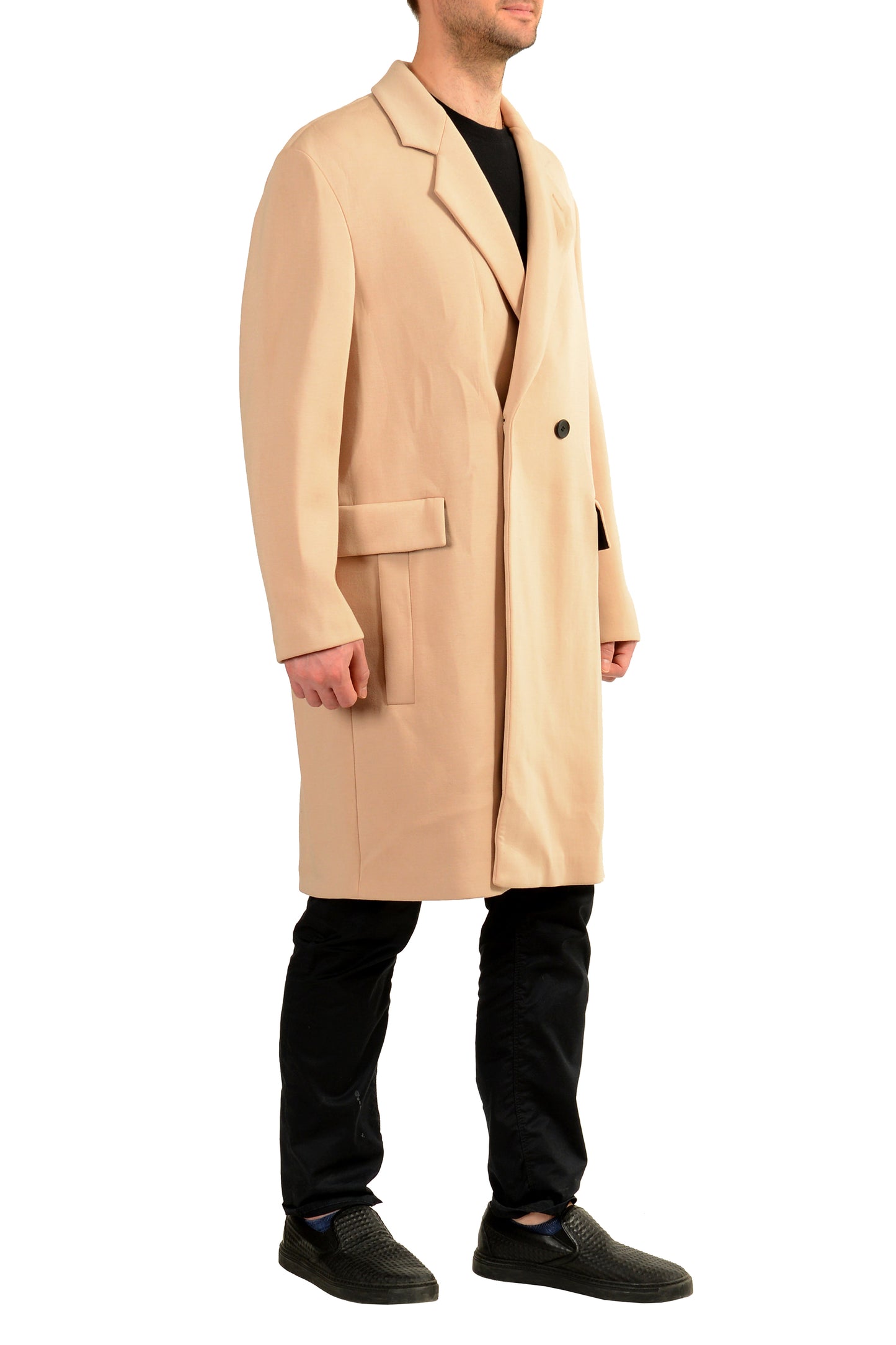 Hugo Boss "Malio2411" Beige Double Breasted Coat US 38R IT 48R