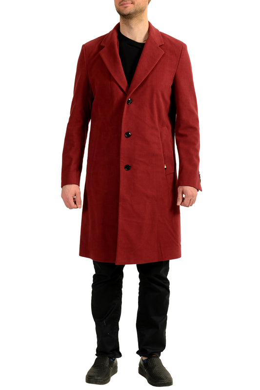 Hugo Boss "C-Jared-243" Vine Red Button Down Coat US 38R IT 48R