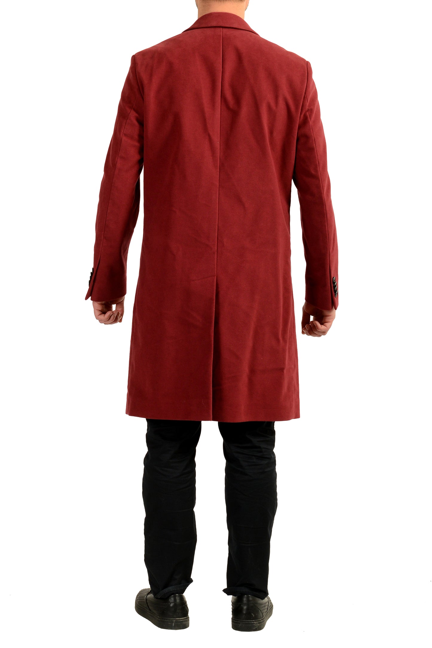 Hugo Boss "C-Jared-243" Vine Red Button Down Coat US 38R IT 48R