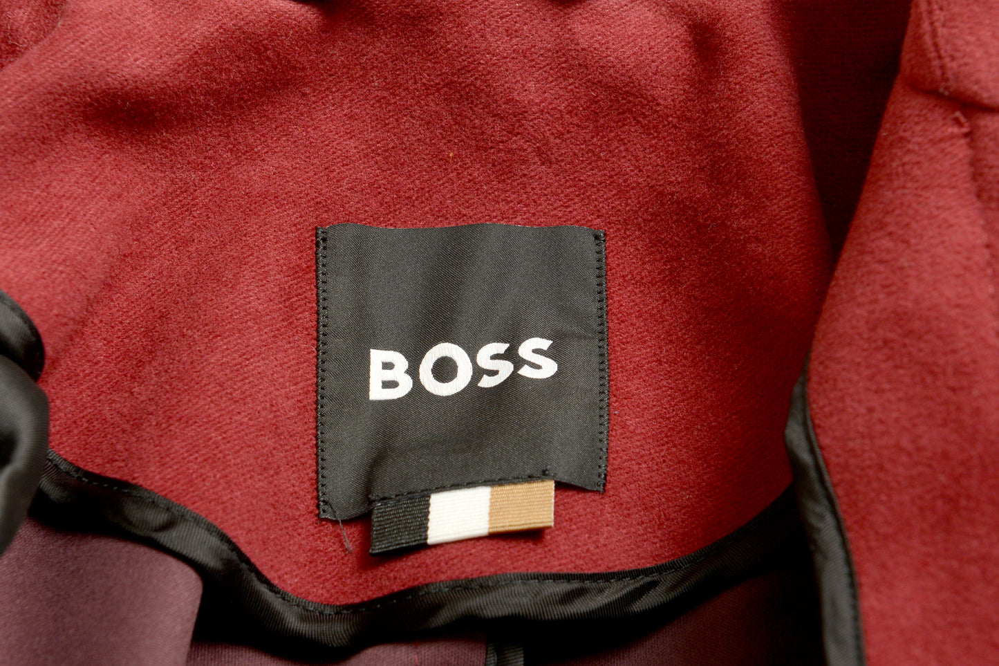 Hugo Boss "C-Jared-243" Vine Red Button Down Coat US 38R IT 48R