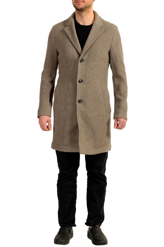 Hugo Boss "C-Hyde-SFT-244" Gray Wool Button Down Coat US 38R IT 48R