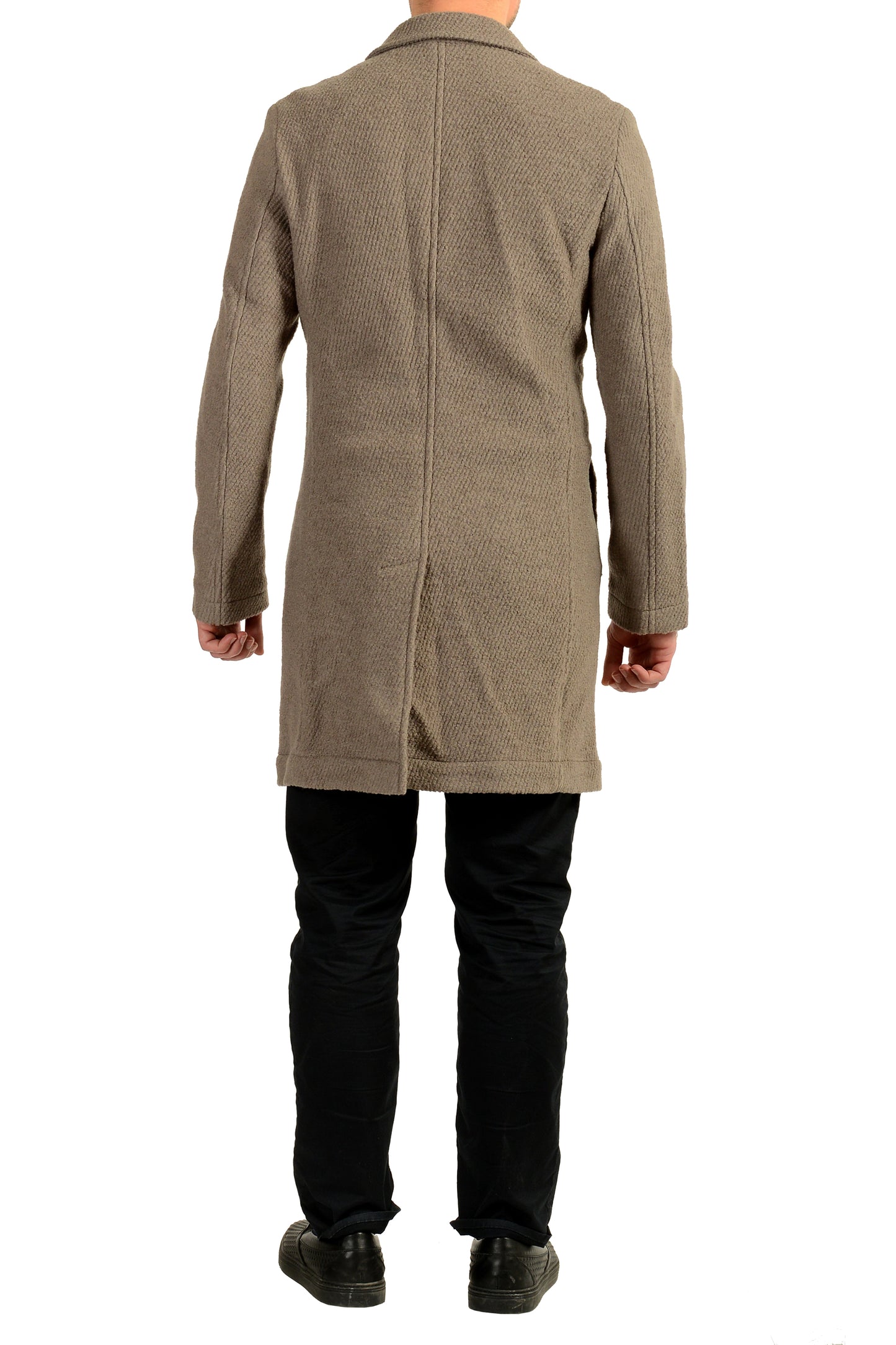 Hugo Boss "C-Hyde-SFT-244" Gray Wool Button Down Coat US 38R IT 48R