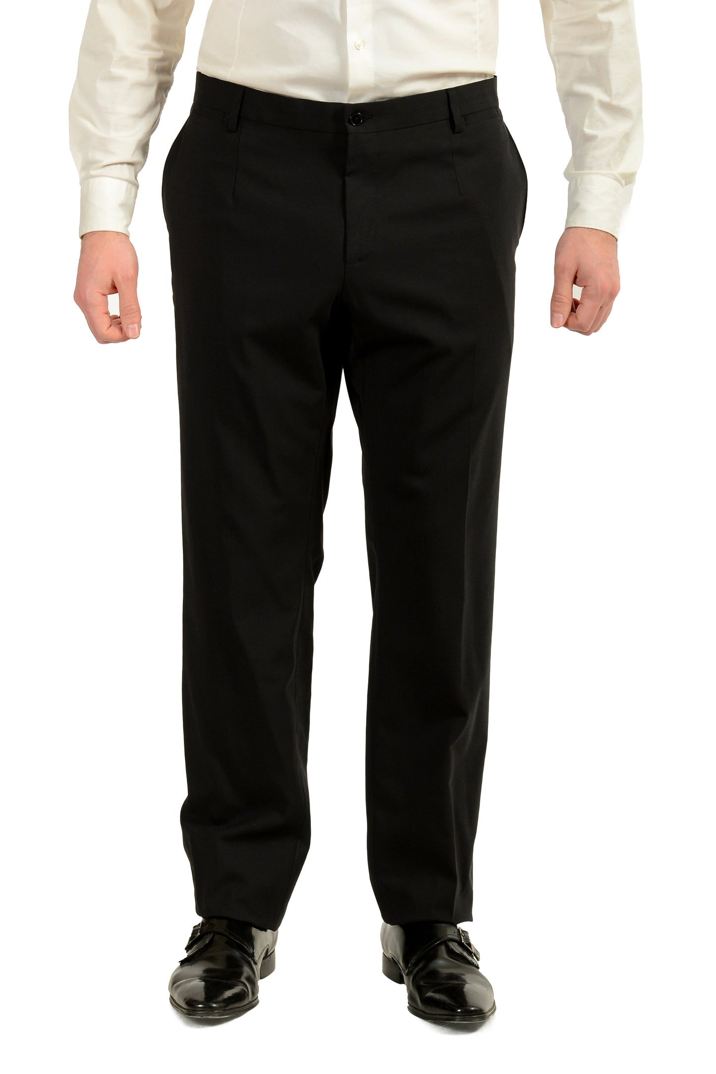 Dolce & Gabbana Men's "Gold" Black Wool Two Button Suit US 46R IT 56R