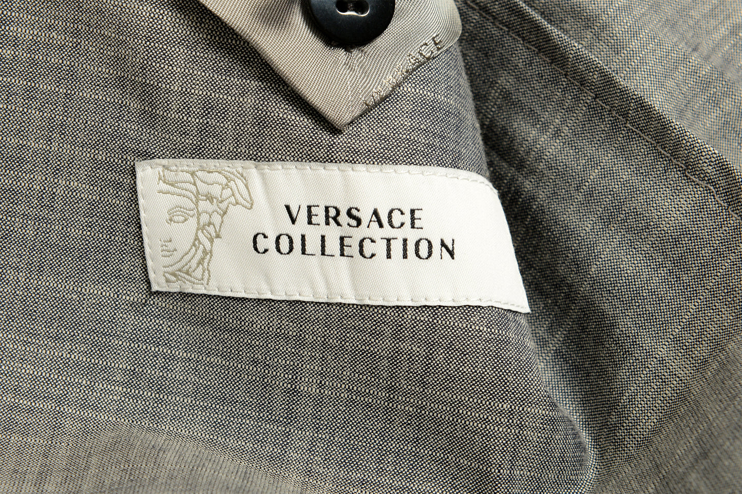 Versace Collection Men's Gray Wool Two Button Suit US 38 IT 48