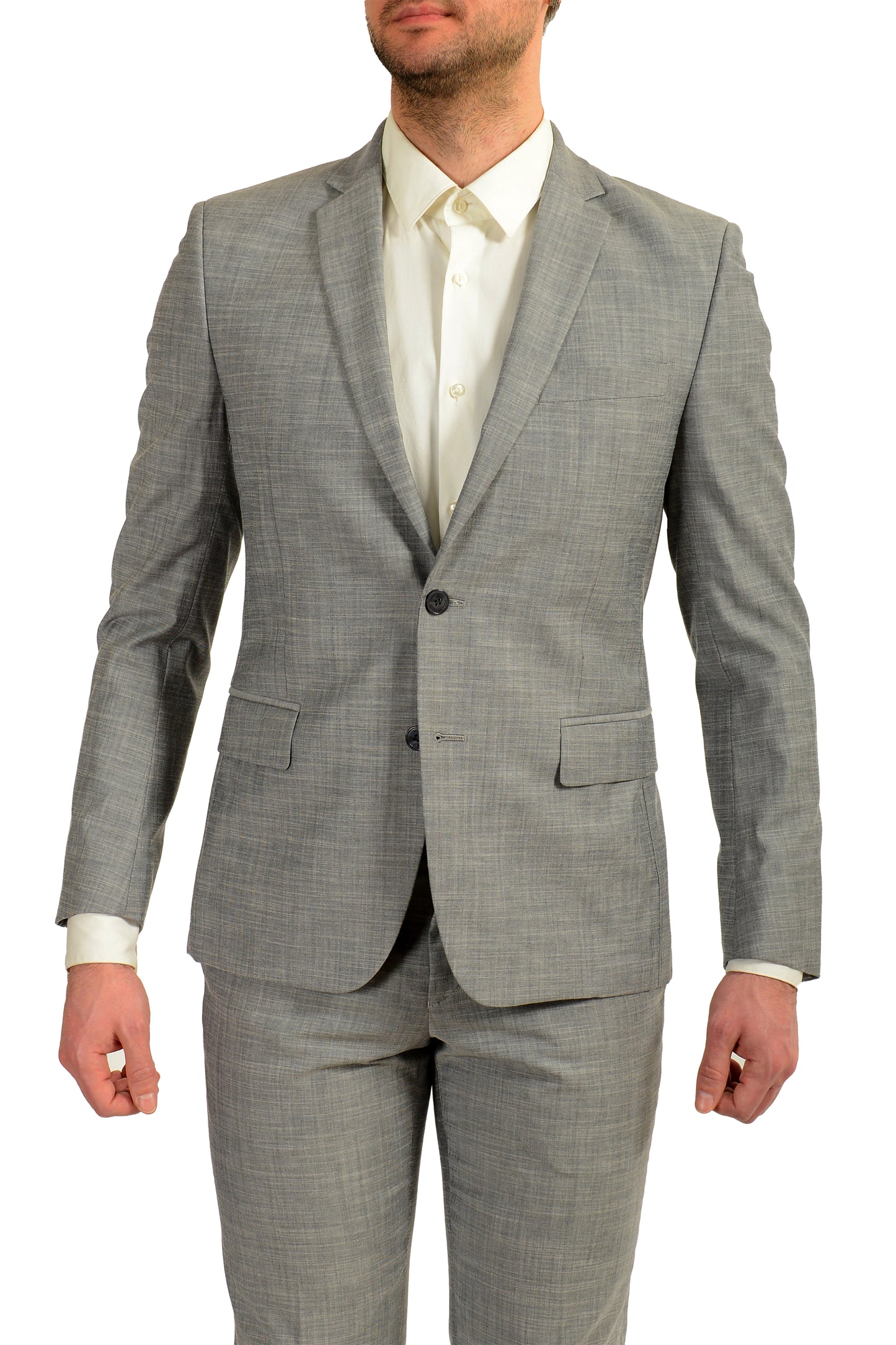 Versace Collection Men's Gray Wool Two Button Suit US 38 IT 48
