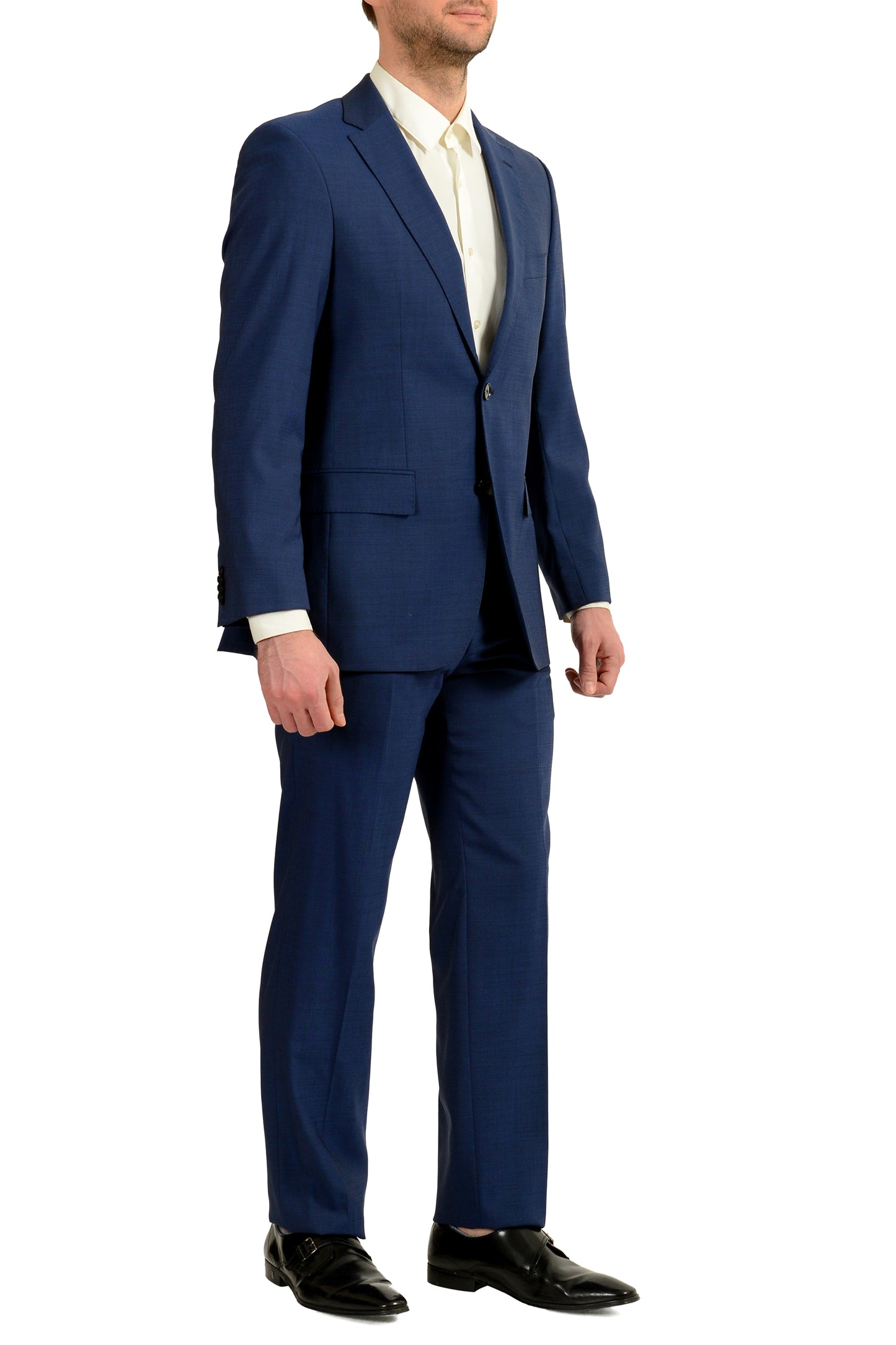Hugo Boss Men's "C-Pasini/C-Movie" Blue Wool Two Button Suit US 38R IT 48R