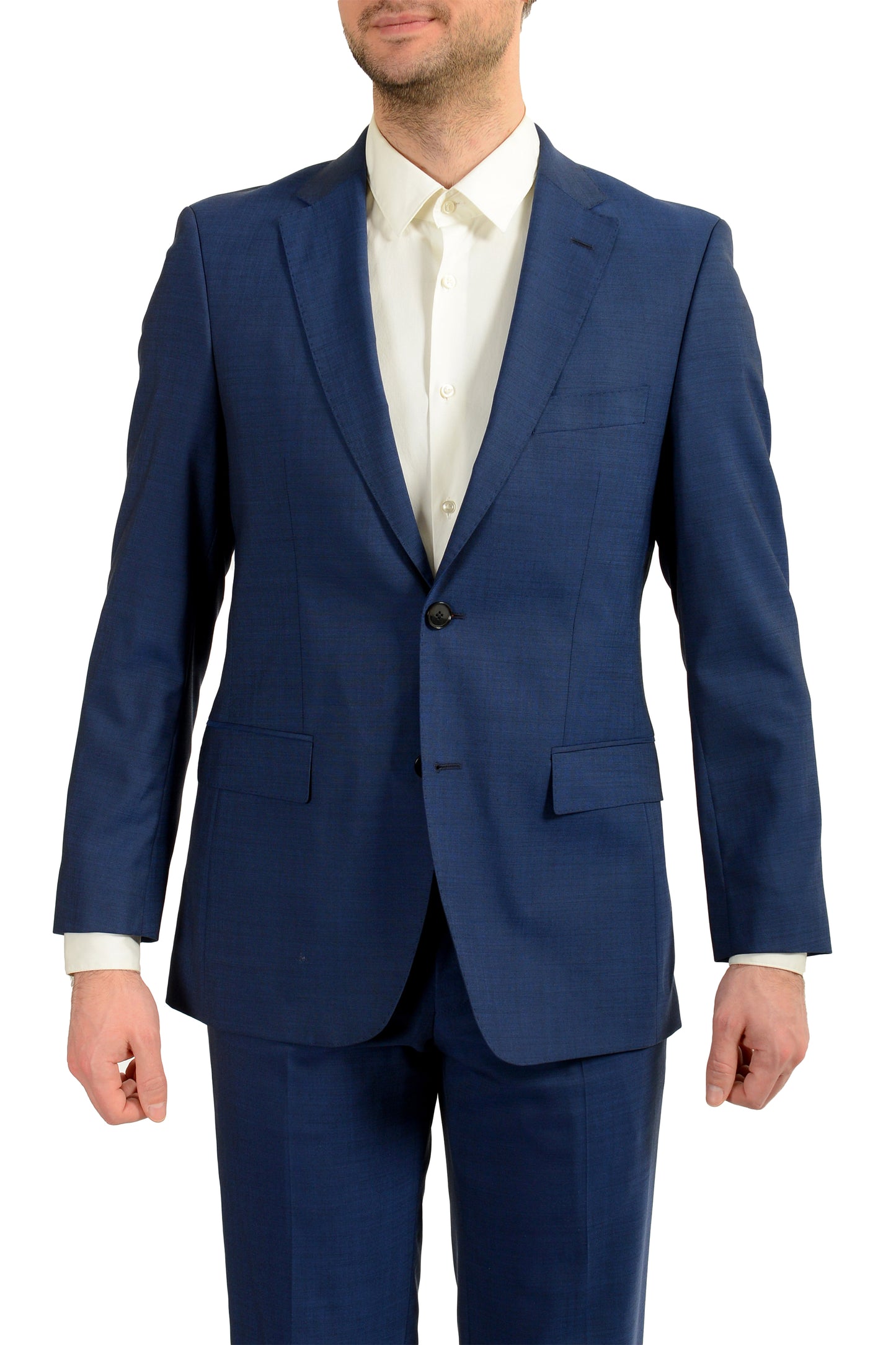 Hugo Boss Men's "C-Pasini/C-Movie" Blue Wool Two Button Suit US 38R IT 48R