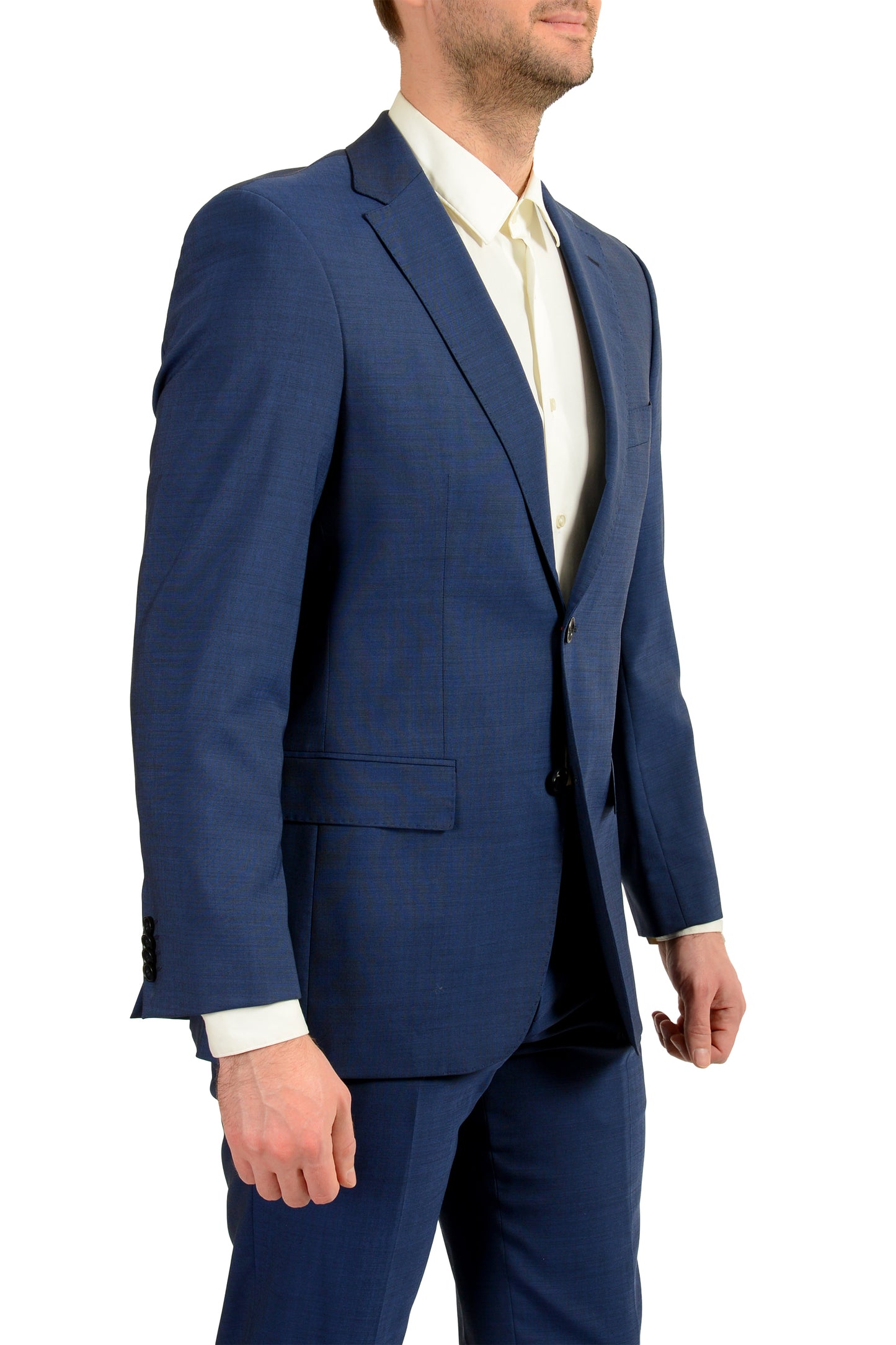 Hugo Boss Men's "C-Pasini/C-Movie" Blue Wool Two Button Suit US 38R IT 48R
