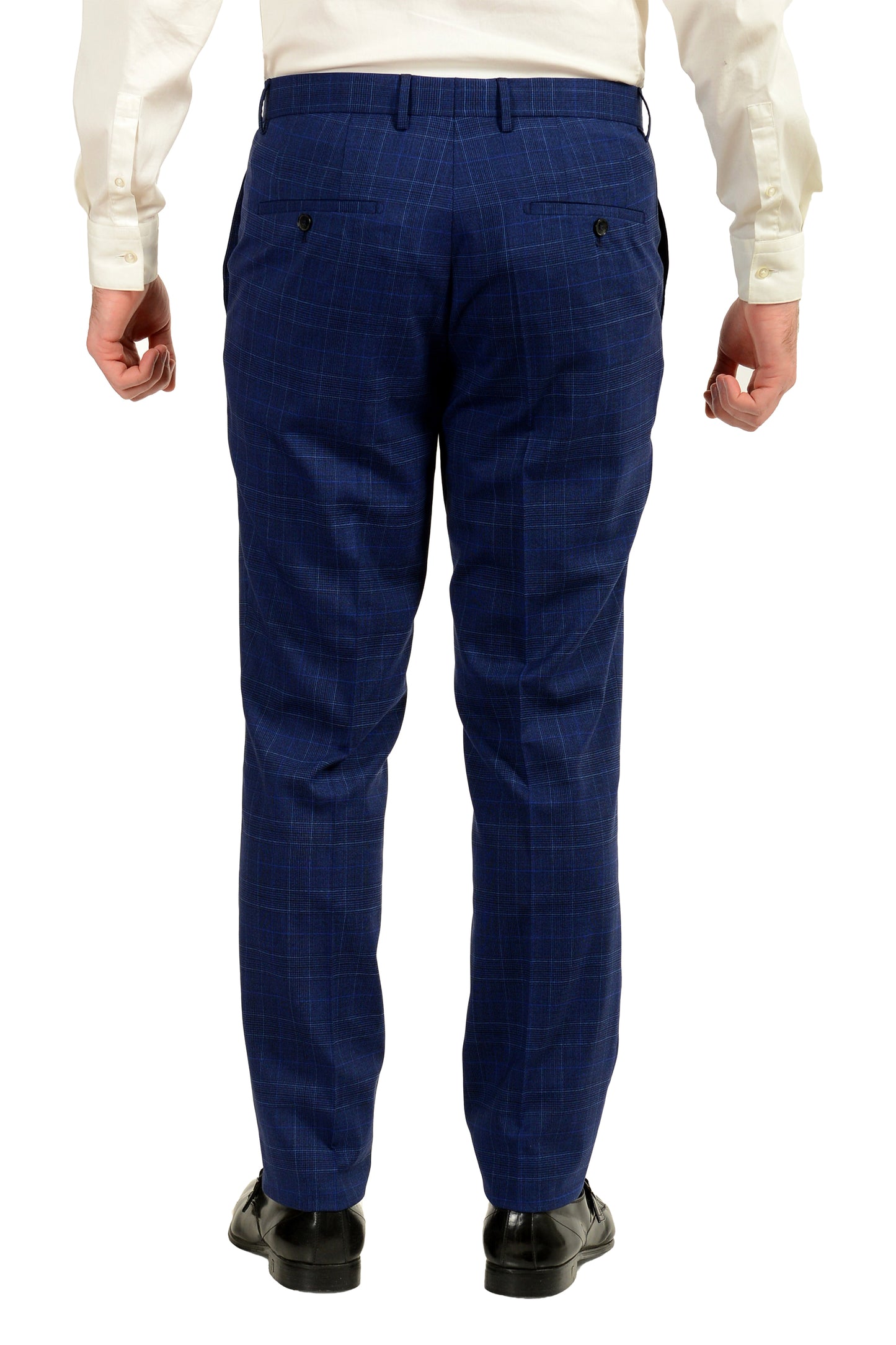Hugo Boss Men's "T-Harvers4/Glover3" Slim Fit Plaid Wool Suit US 38R IT 48R
