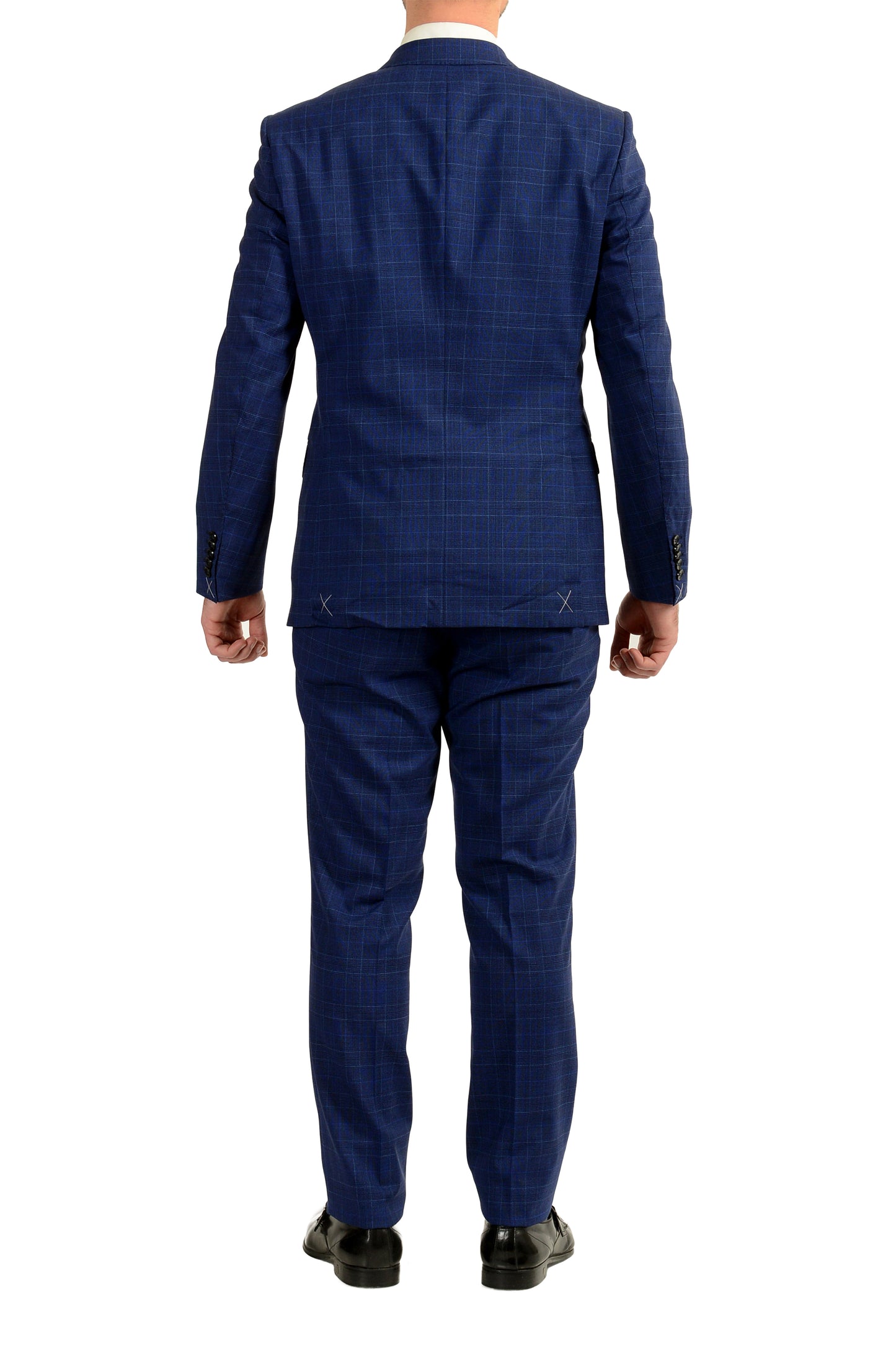 Hugo Boss Men's "T-Harvers4/Glover3" Slim Fit Plaid Wool Suit US 38R IT 48R
