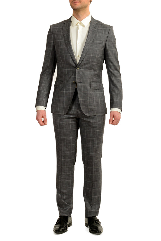 Hugo Boss Men's "Huge6/Genuis5" Slim Fit Silk Wool Two Button Suit US 38R IT 48R