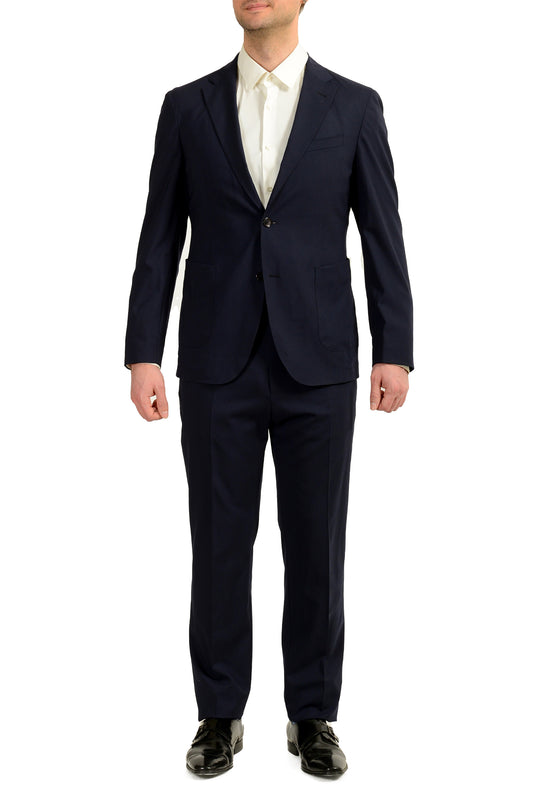 Hugo Boss Men's "T-Novem/Brite" Blue 100% Wool Two Button Suit US 40R IT 50R