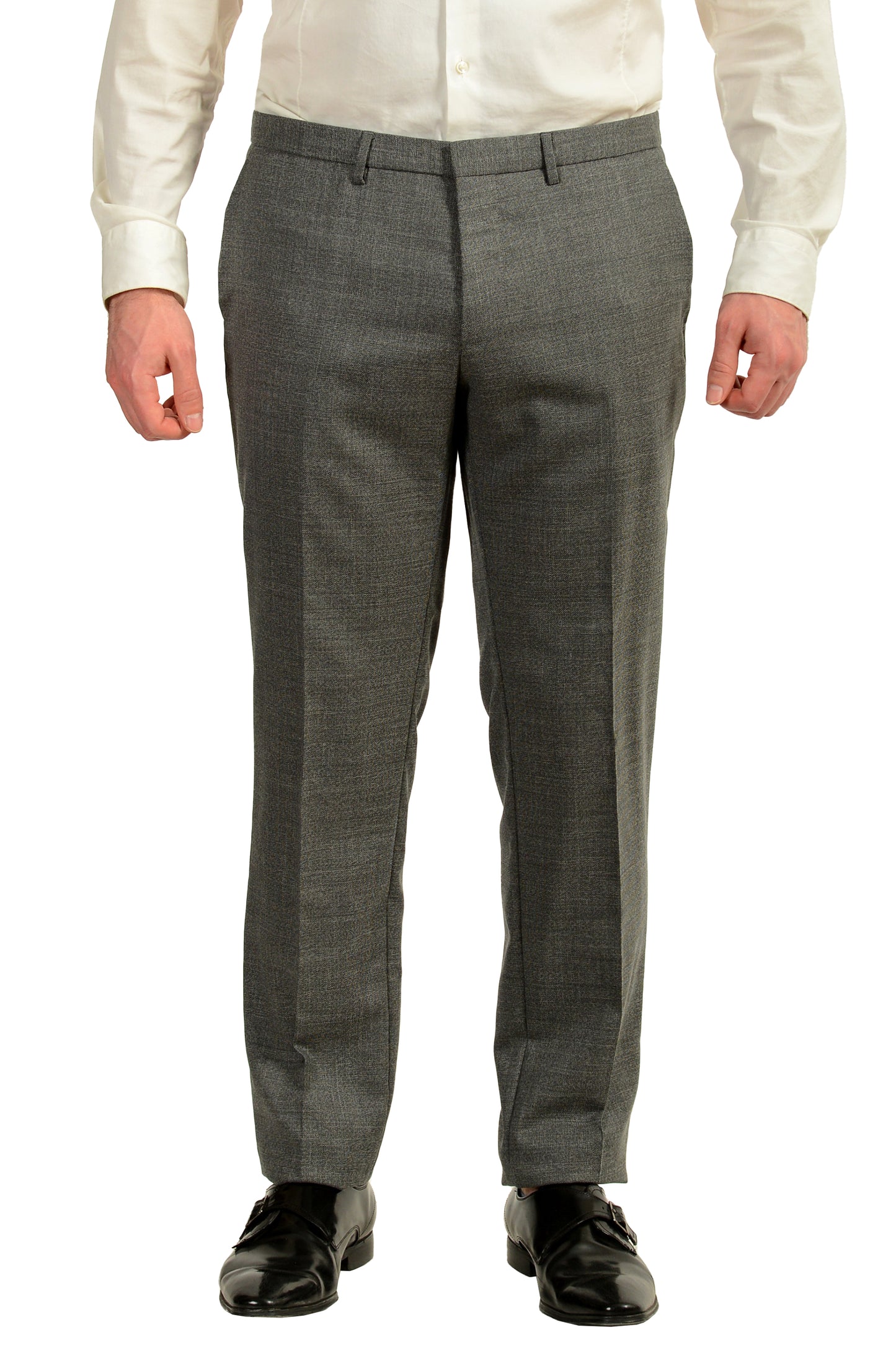 Hugo Boss Men's "Reymond/Wenten" Extra Slim Fit Gray 100%Wool Suit US 42R IT 52R