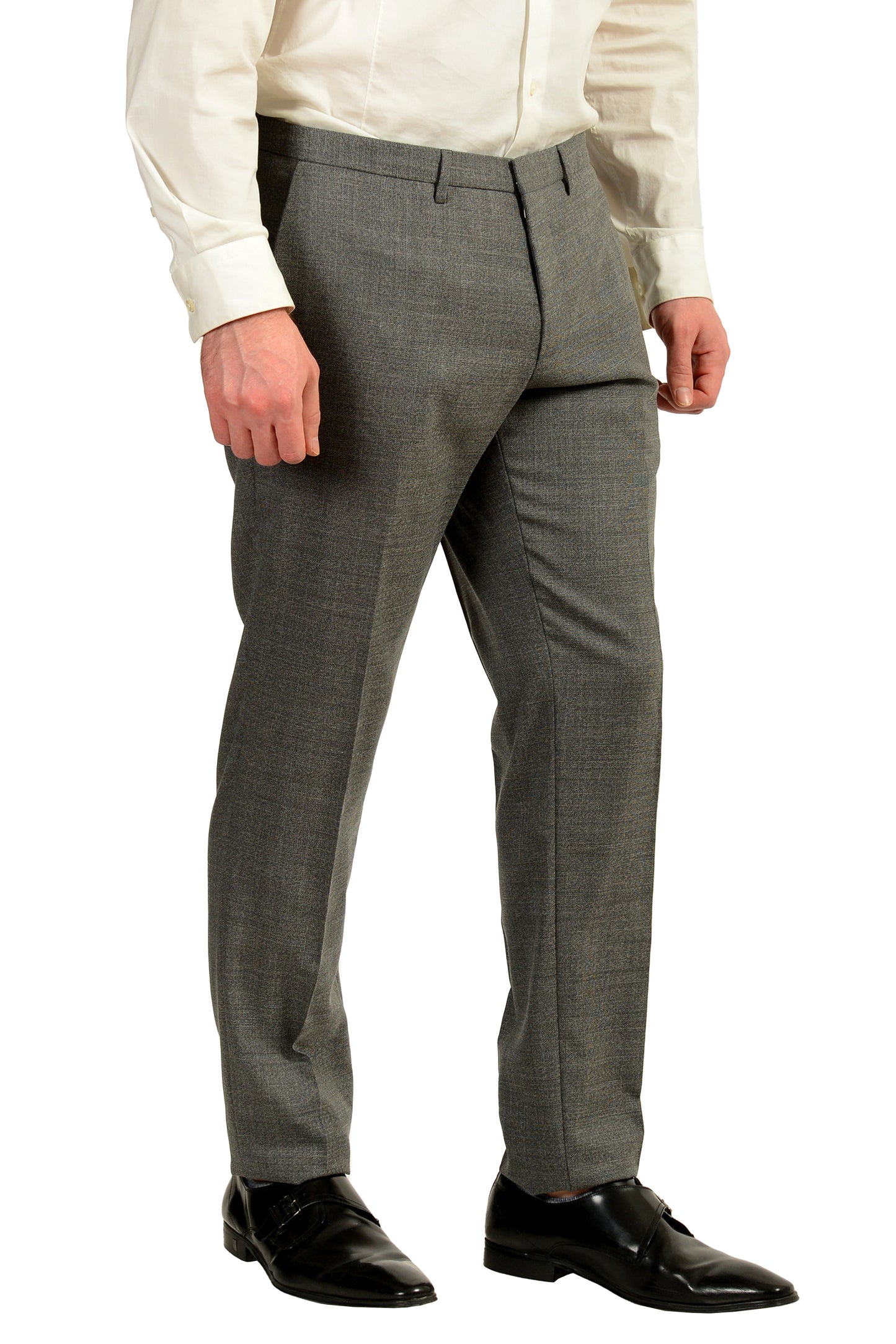 Hugo Boss Men's "Reymond/Wenten" Extra Slim Fit Gray 100%Wool Suit US 42R IT 52R