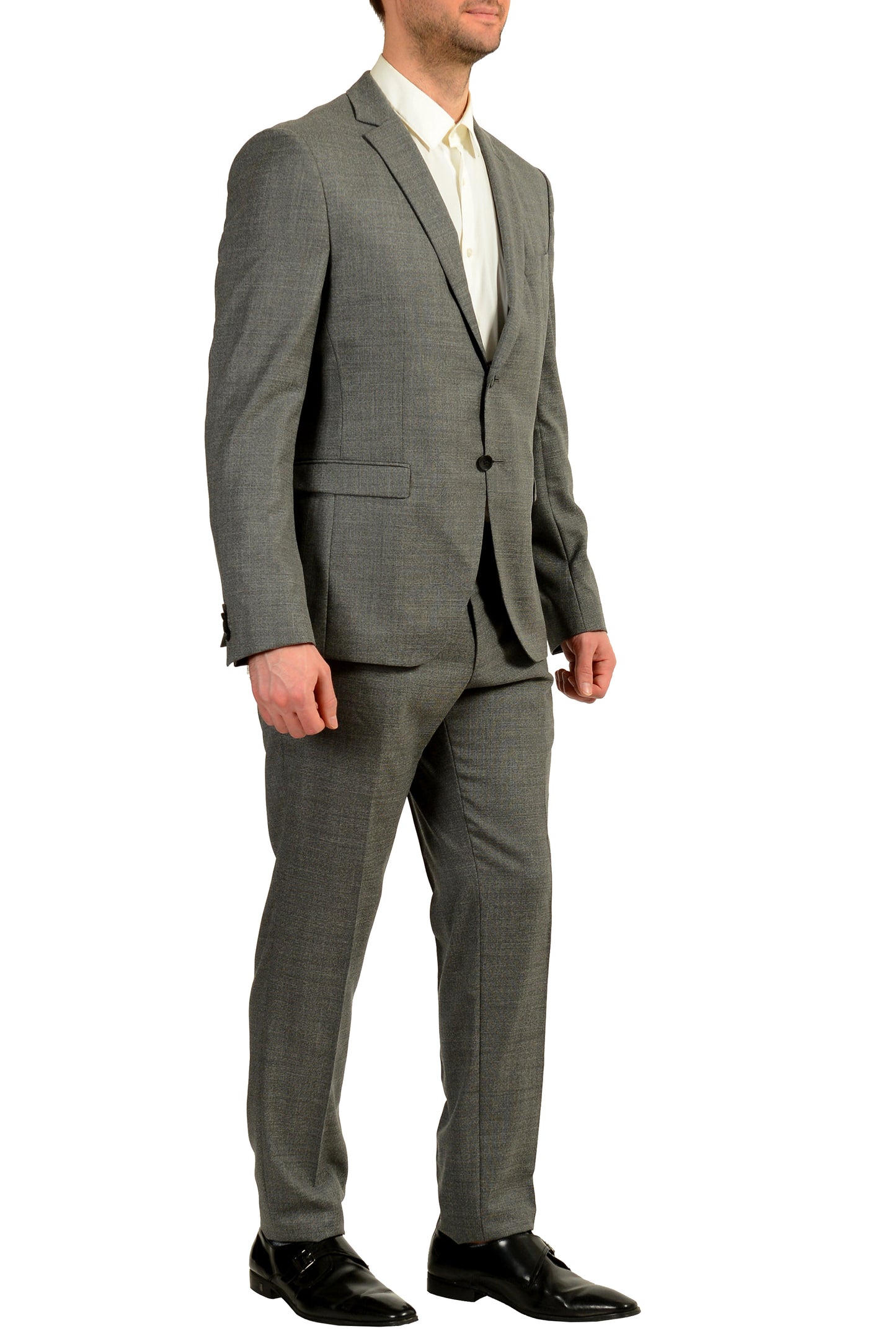 Hugo Boss Men's "Reymond/Wenten" Extra Slim Fit Gray 100%Wool Suit US 42R IT 52R