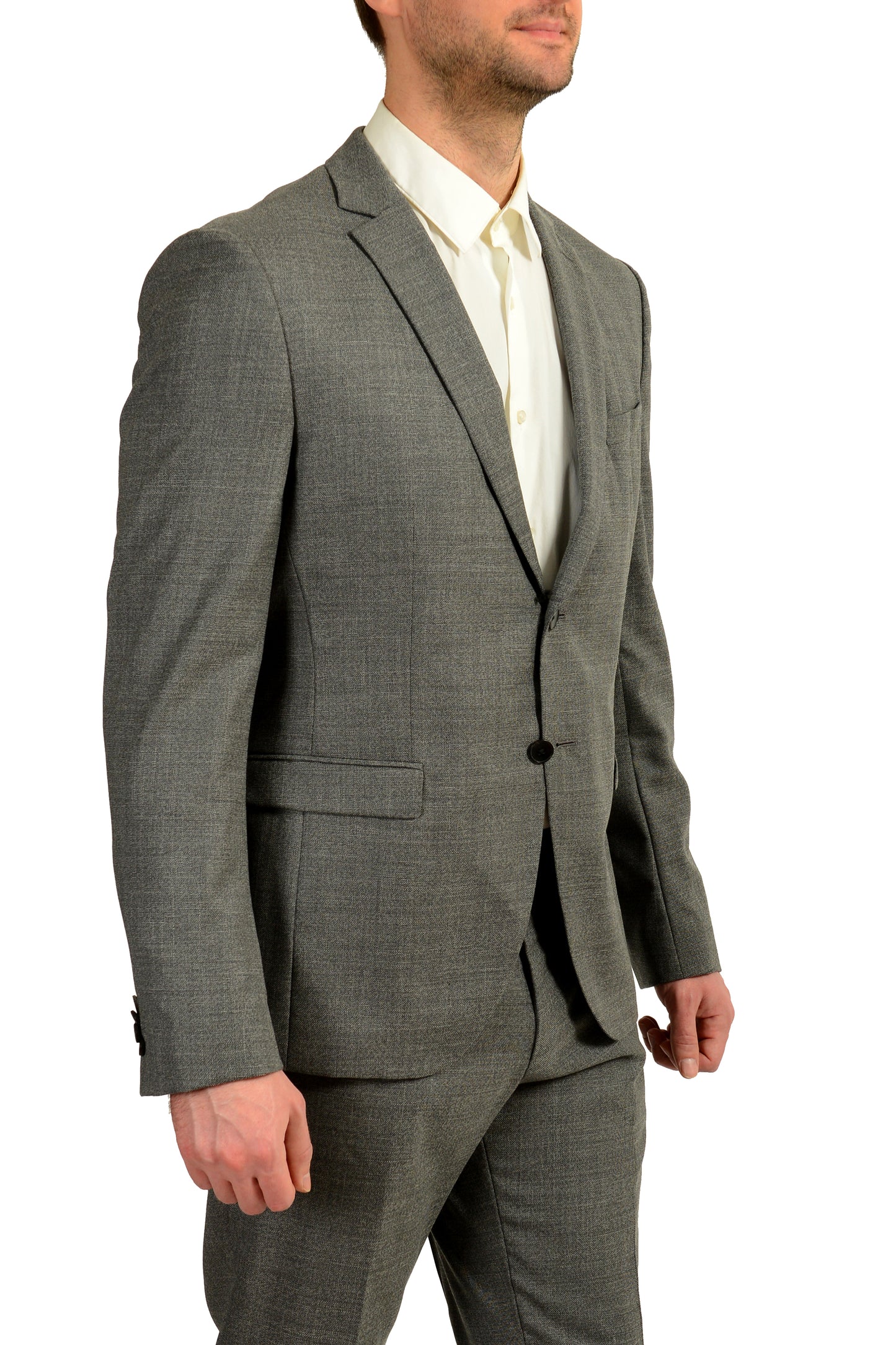 Hugo Boss Men's "Reymond/Wenten" Extra Slim Fit Gray 100%Wool Suit US 42R IT 52R