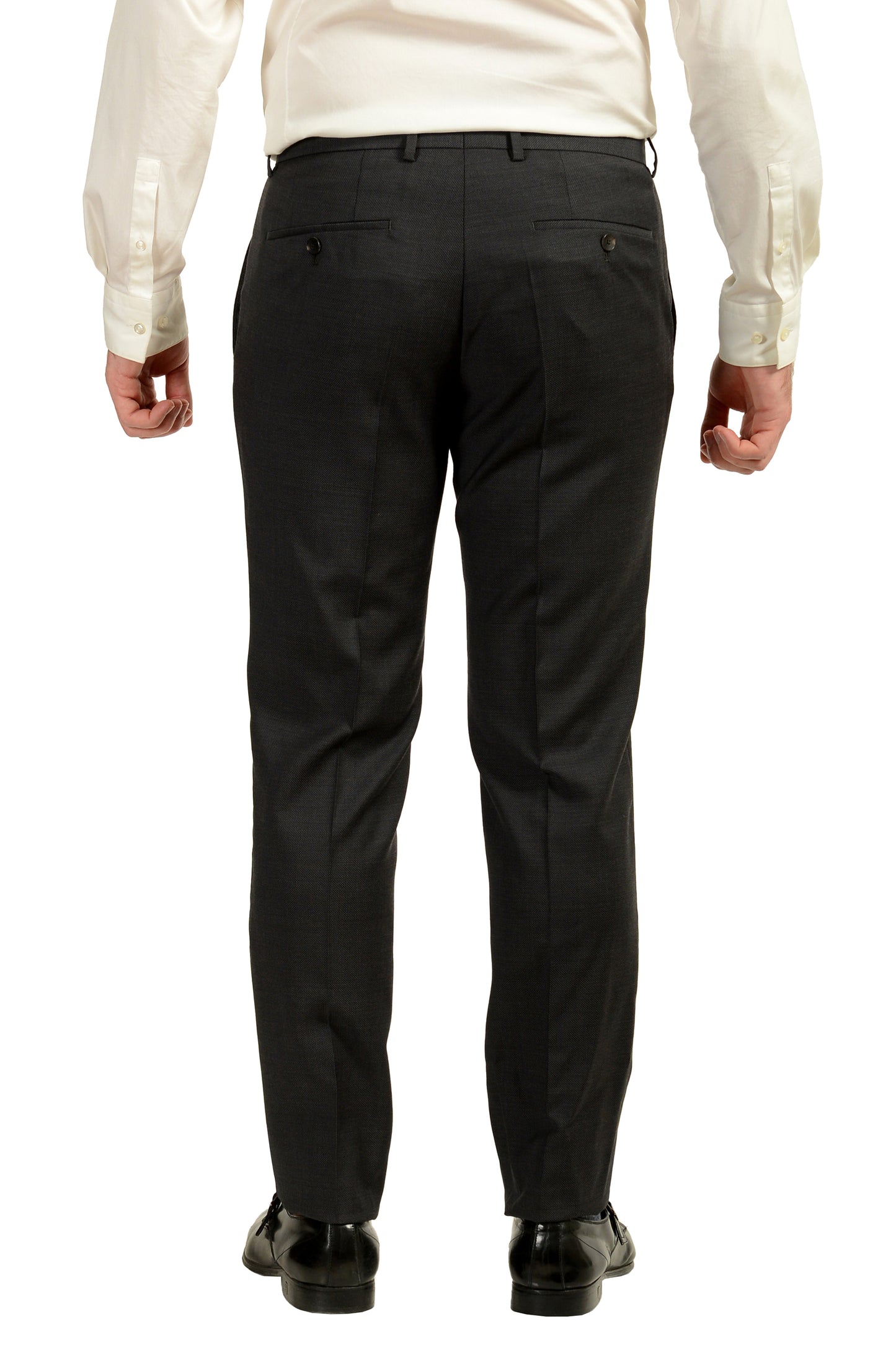 Hugo Boss Men's "Huge6/Genius5" Slim Fit Gray 100% Wool Suit US 38R IT 48R
