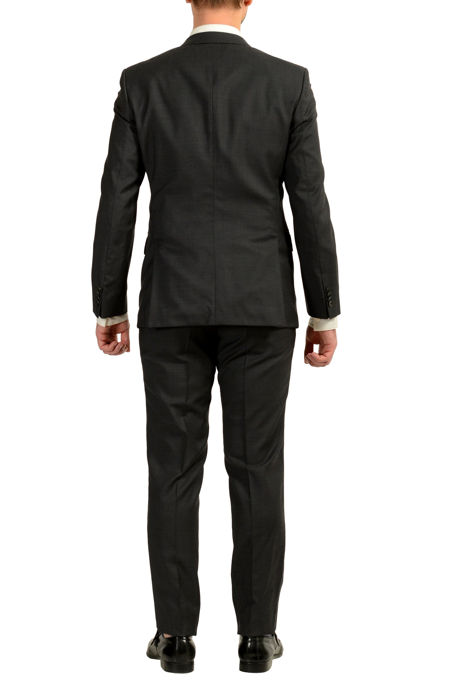 Hugo Boss Men's "Huge6/Genius5" Slim Fit Gray 100% Wool Suit US 38R IT 48R