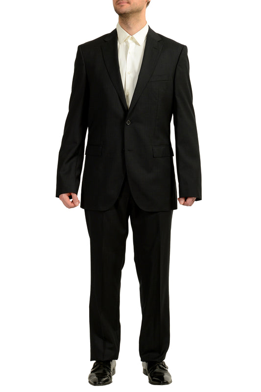 Hugo Boss Men's "Phoenix/Madisen" Comfort Fit Plaid 100% Wool Suit US 42L IT 52L