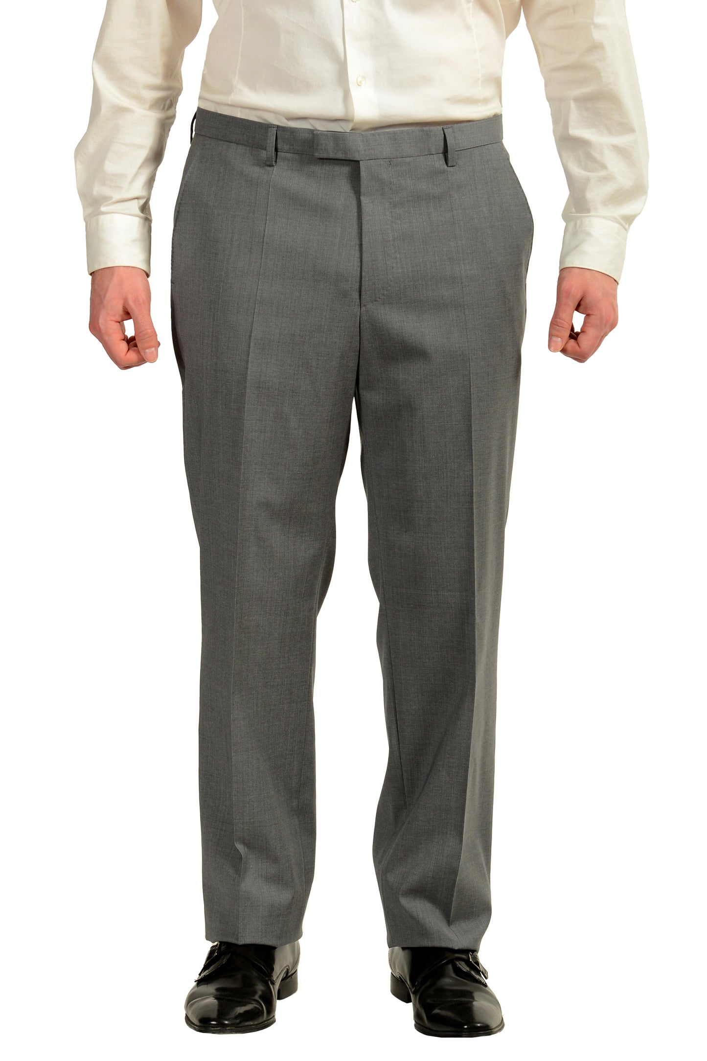 Hugo Boss Men's "Johnstons5/Lenon1" Regular Fit 100% Wool Suit US 44L IT 54L