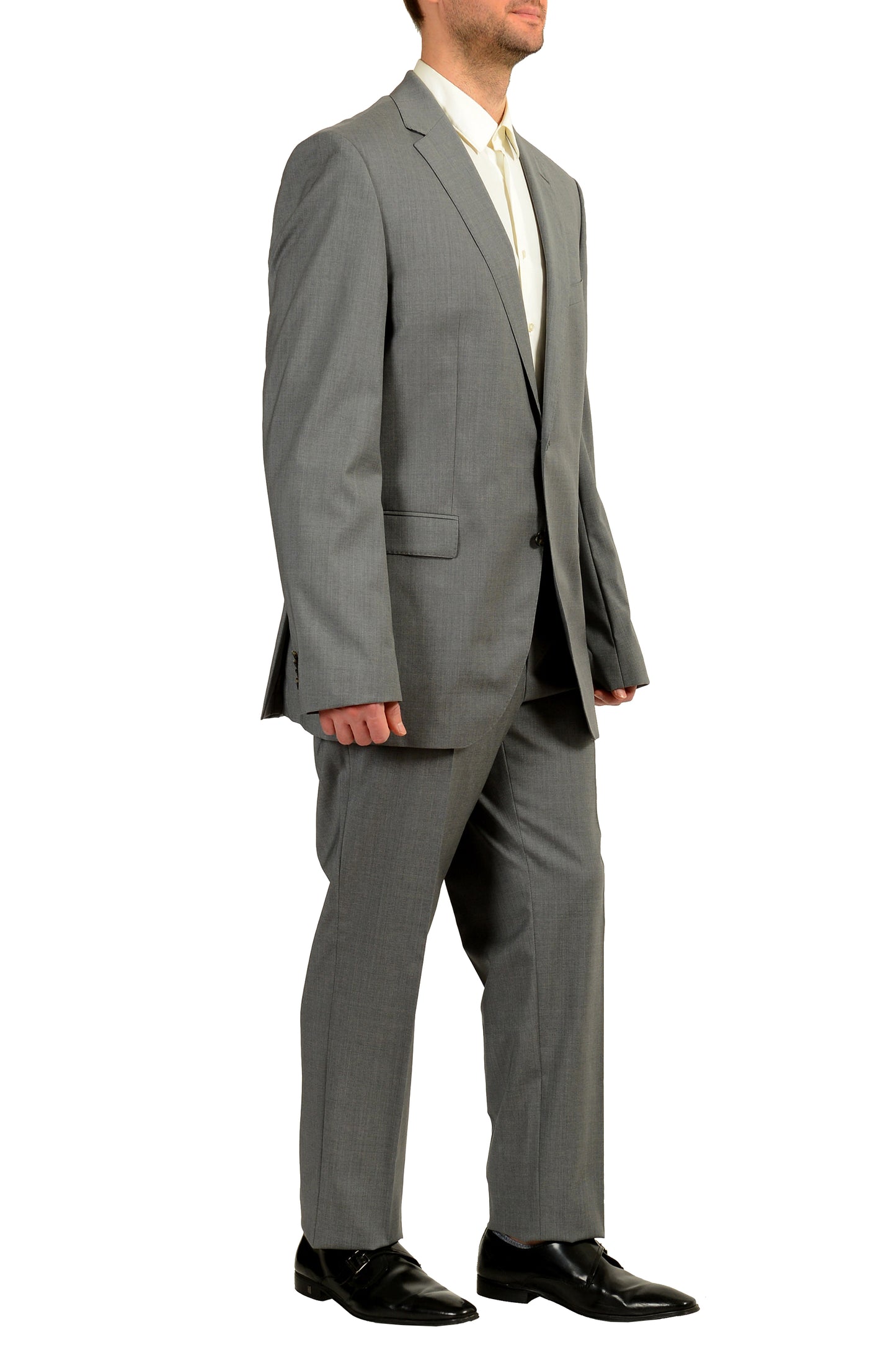 Hugo Boss Men's "Johnstons5/Lenon1" Regular Fit 100% Wool Suit US 44L IT 54L