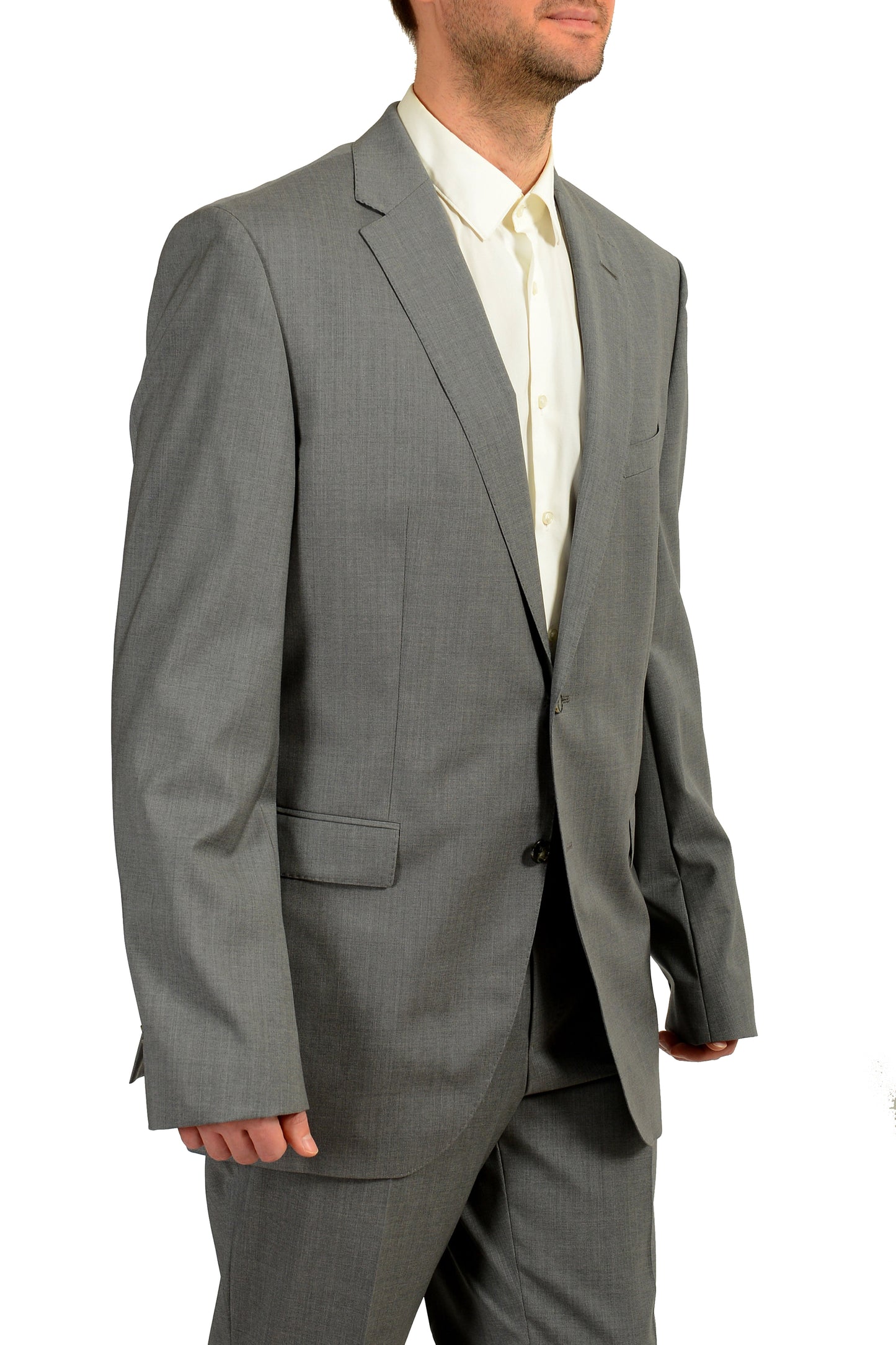 Hugo Boss Men's "Johnstons5/Lenon1" Regular Fit 100% Wool Suit US 44L IT 54L