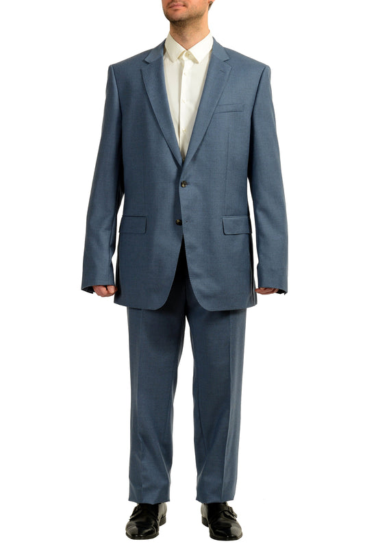 Hugo Boss Men's "Huge6/Genius5" Slim Fit 100% Wool Two Button Suit US 48L IT 58L