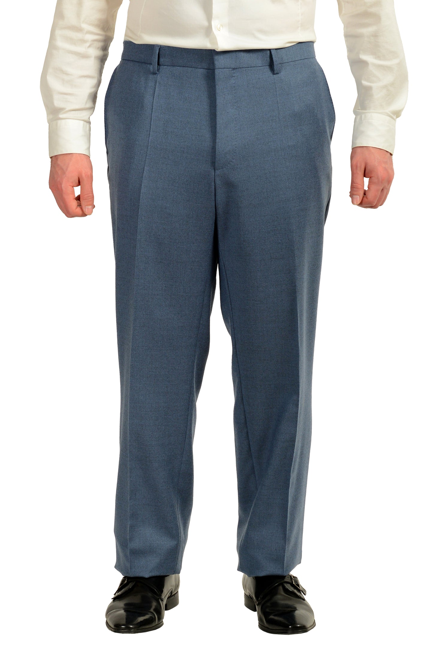 Hugo Boss Men's "Huge6/Genius5" Slim Fit 100% Wool Two Button Suit US 48L IT 58L