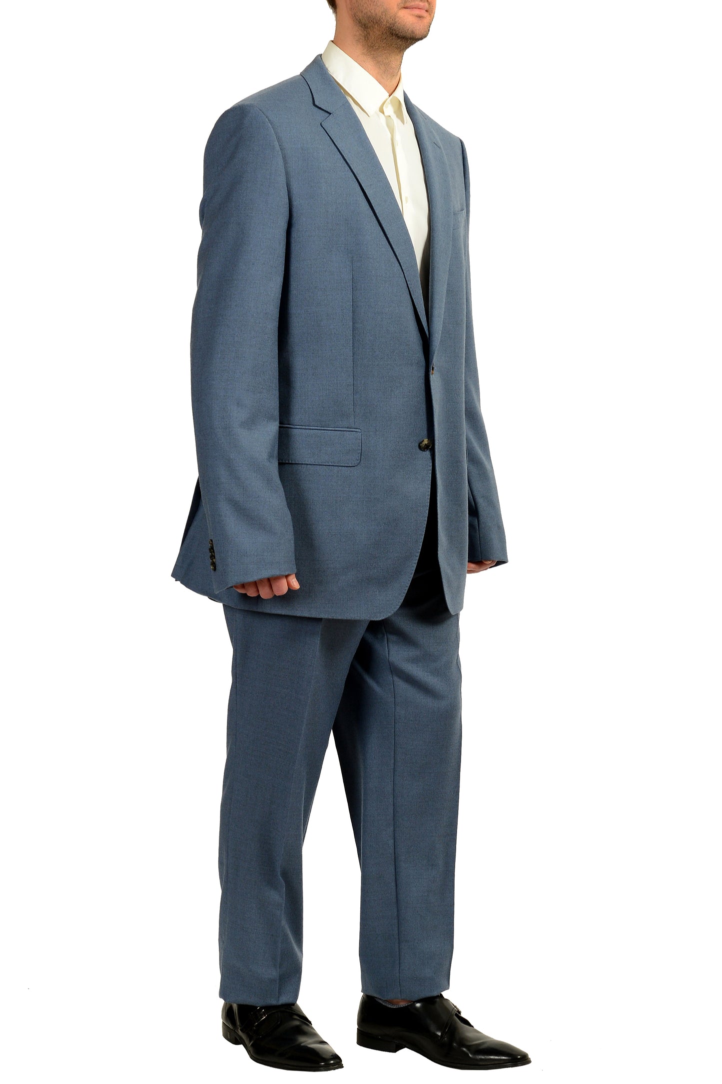 Hugo Boss Men's "Huge6/Genius5" Slim Fit 100% Wool Two Button Suit US 48L IT 58L