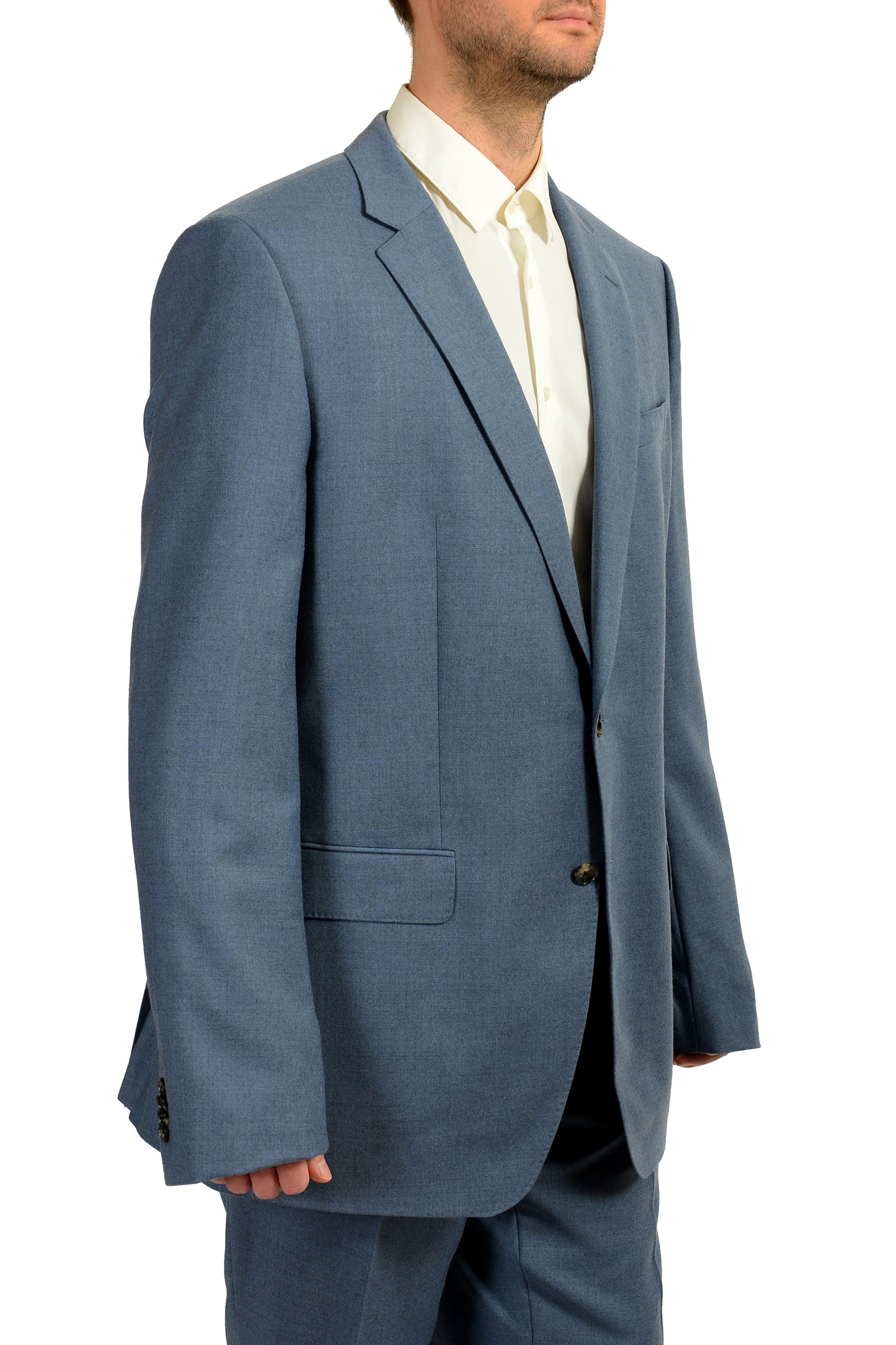 Hugo Boss Men's "Huge6/Genius5" Slim Fit 100% Wool Two Button Suit US 48L IT 58L