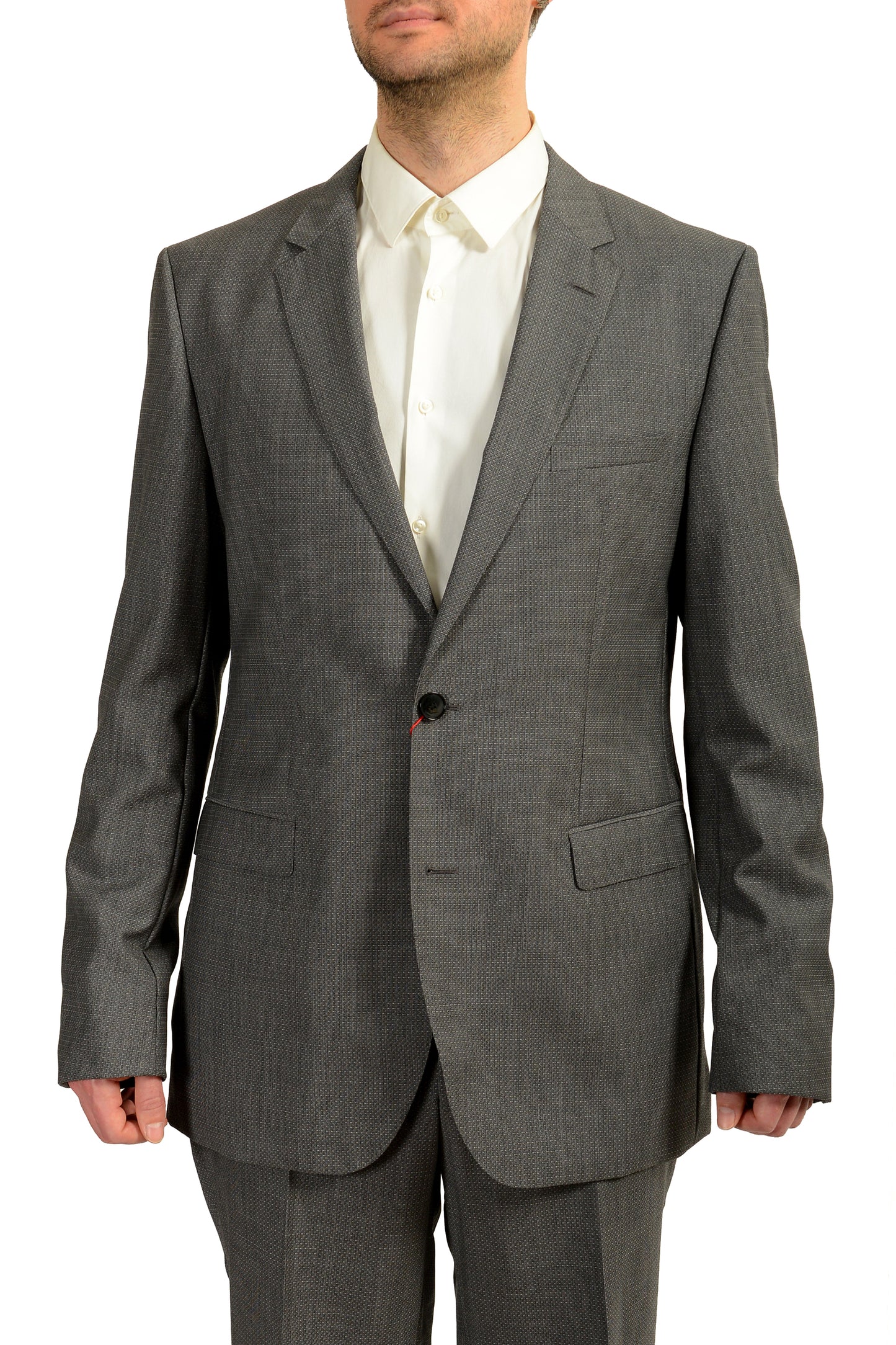 Hugo Boss Men's "Jeffery/Simmons182" Regular Fit 100% Wool Suit US 44L IT 54L