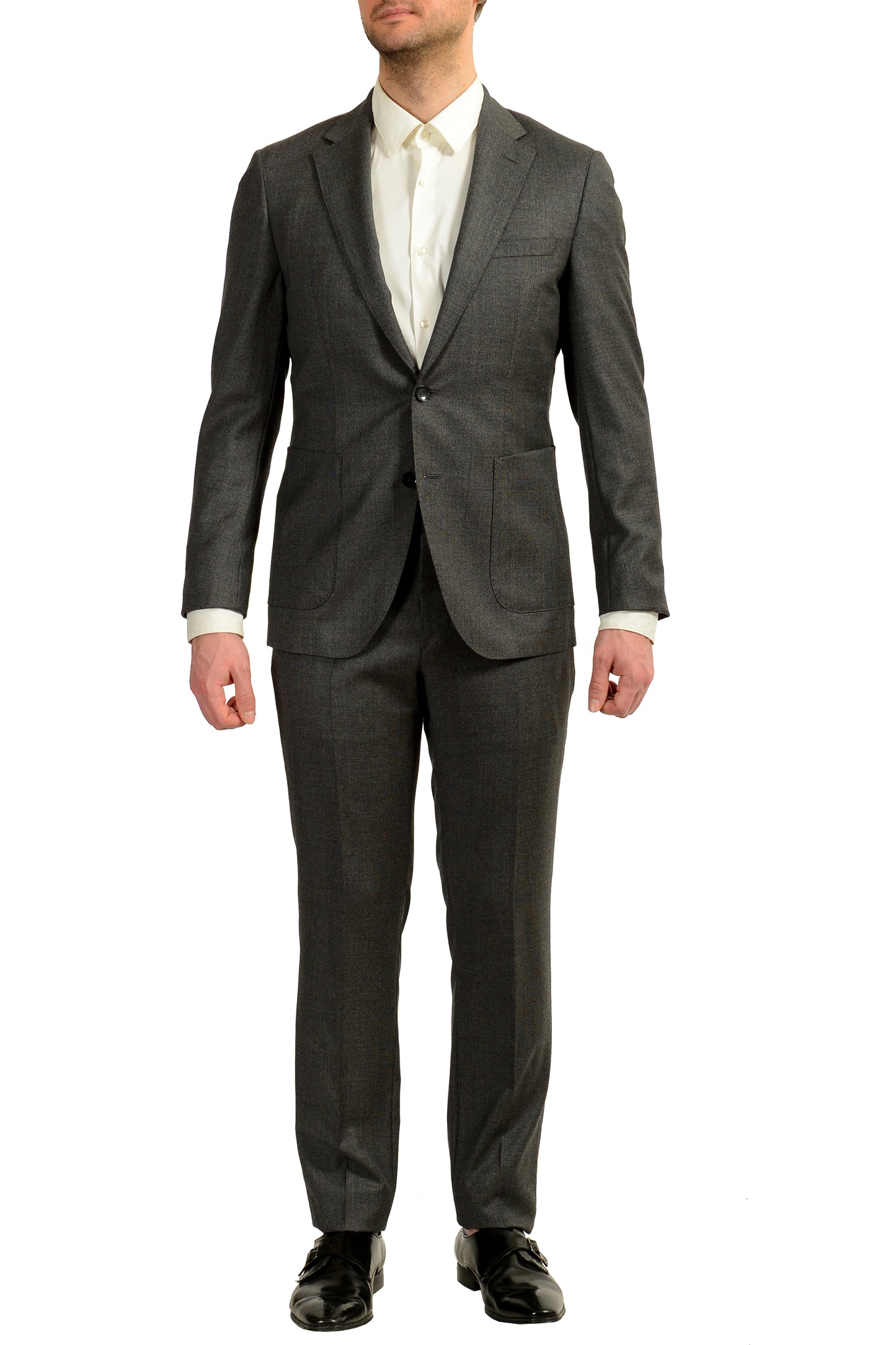 Hugo Boss Men's "T-Hunter/Goswin" 100% Wool Gray Two Button Suit US 38R IT 48R