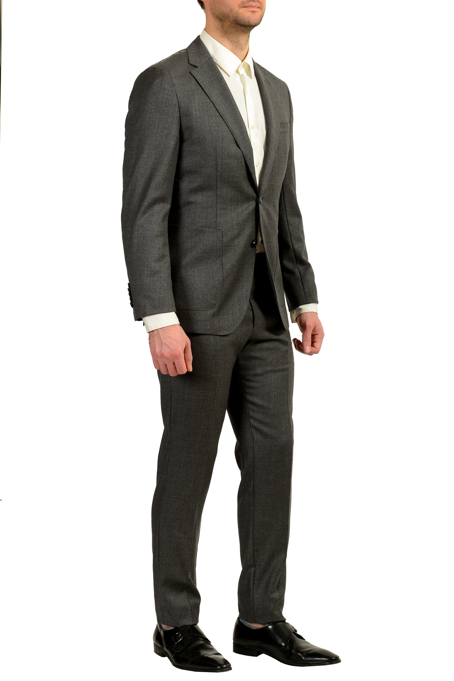 Hugo Boss Men's "T-Hunter/Goswin" 100% Wool Gray Two Button Suit US 38R IT 48R