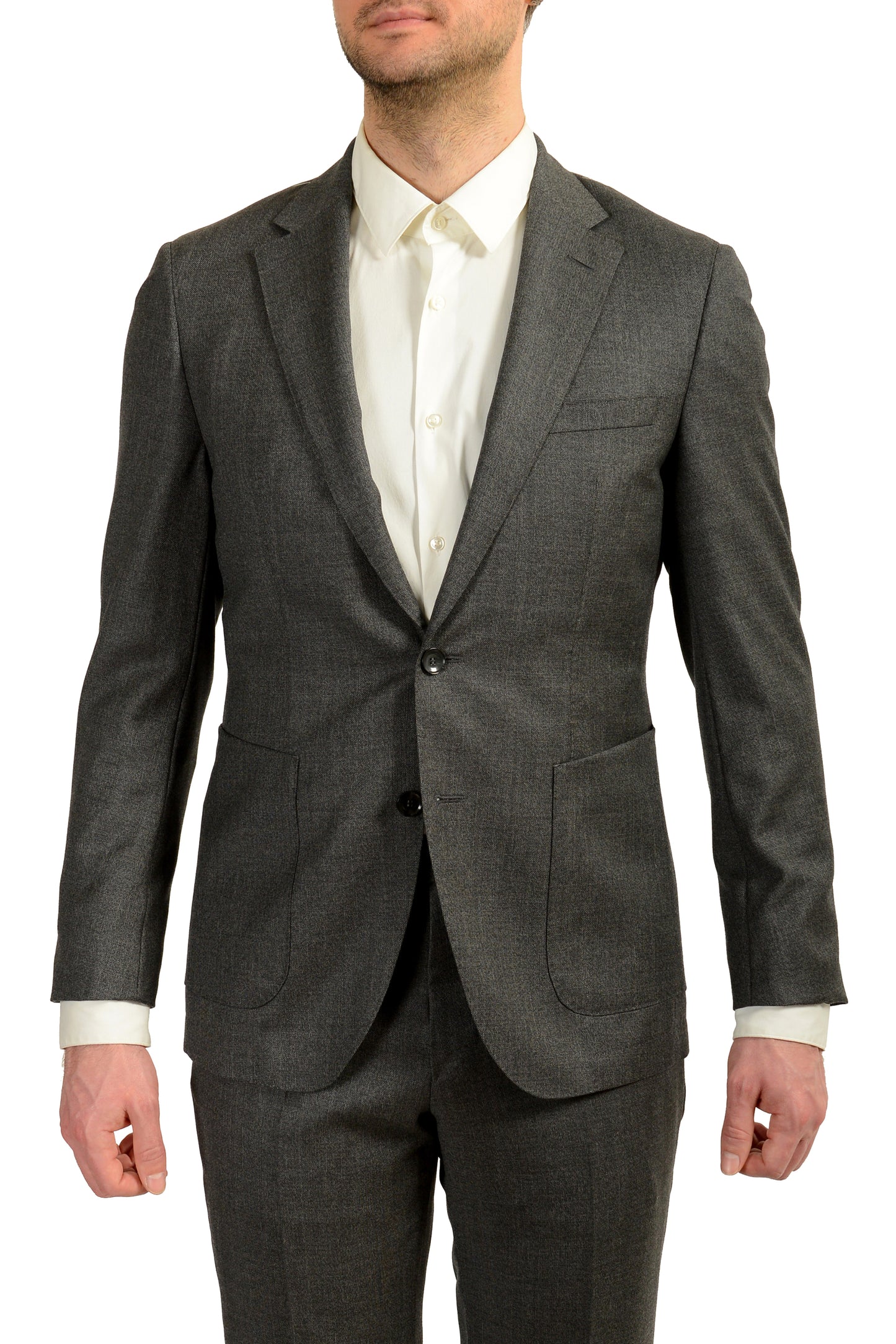 Hugo Boss Men's "T-Hunter/Goswin" 100% Wool Gray Two Button Suit US 38R IT 48R