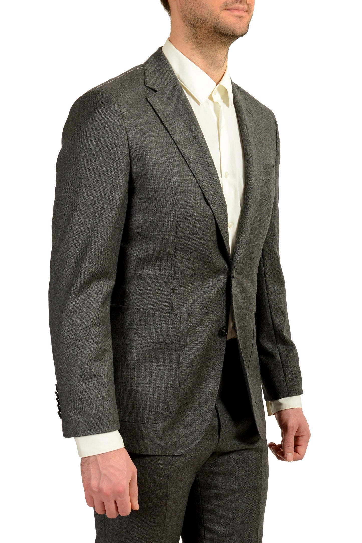 Hugo Boss Men's "T-Hunter/Goswin" 100% Wool Gray Two Button Suit US 38R IT 48R