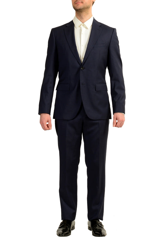 Hugo Boss Men's "Jeckson/Lenon2" Regular Fit Plaid 100% Wool Suit US 40R IT 50R