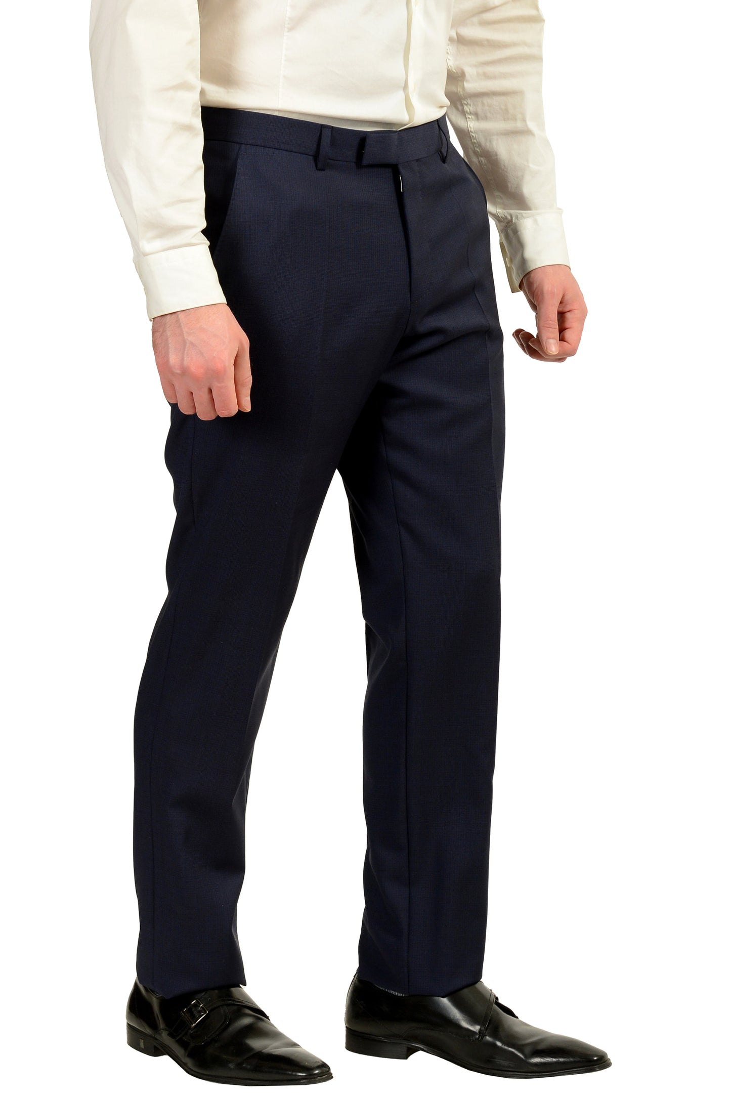 Hugo Boss Men's "Jeckson/Lenon2" Regular Fit Plaid 100% Wool Suit US 40R IT 50R